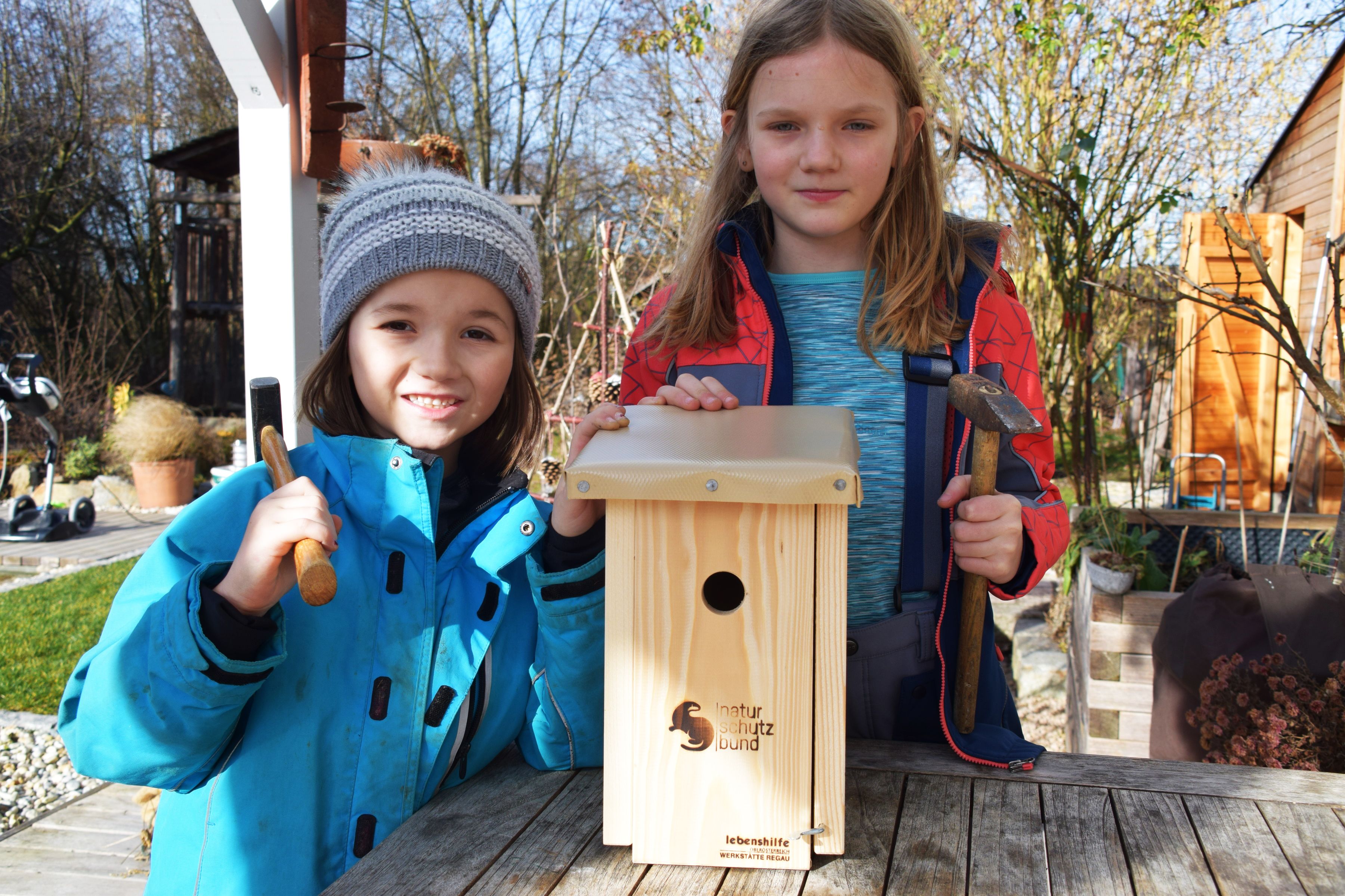 Für die Kleinsten ist so ein Nistkasten freilich auch eine schöne Beschäftigung.