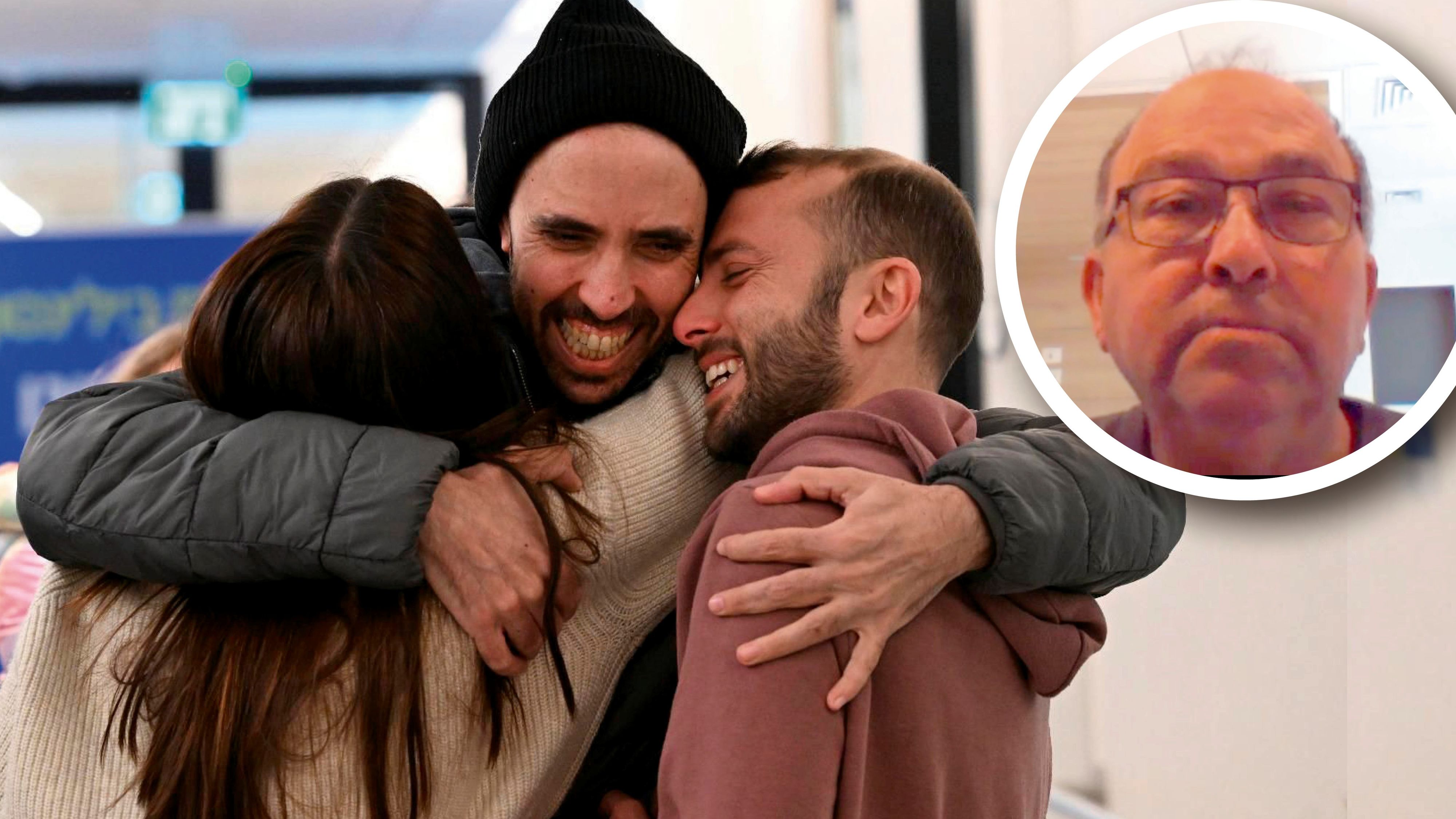 Gilad Korngold (Kreis) beschreibt im Gespräch mit 