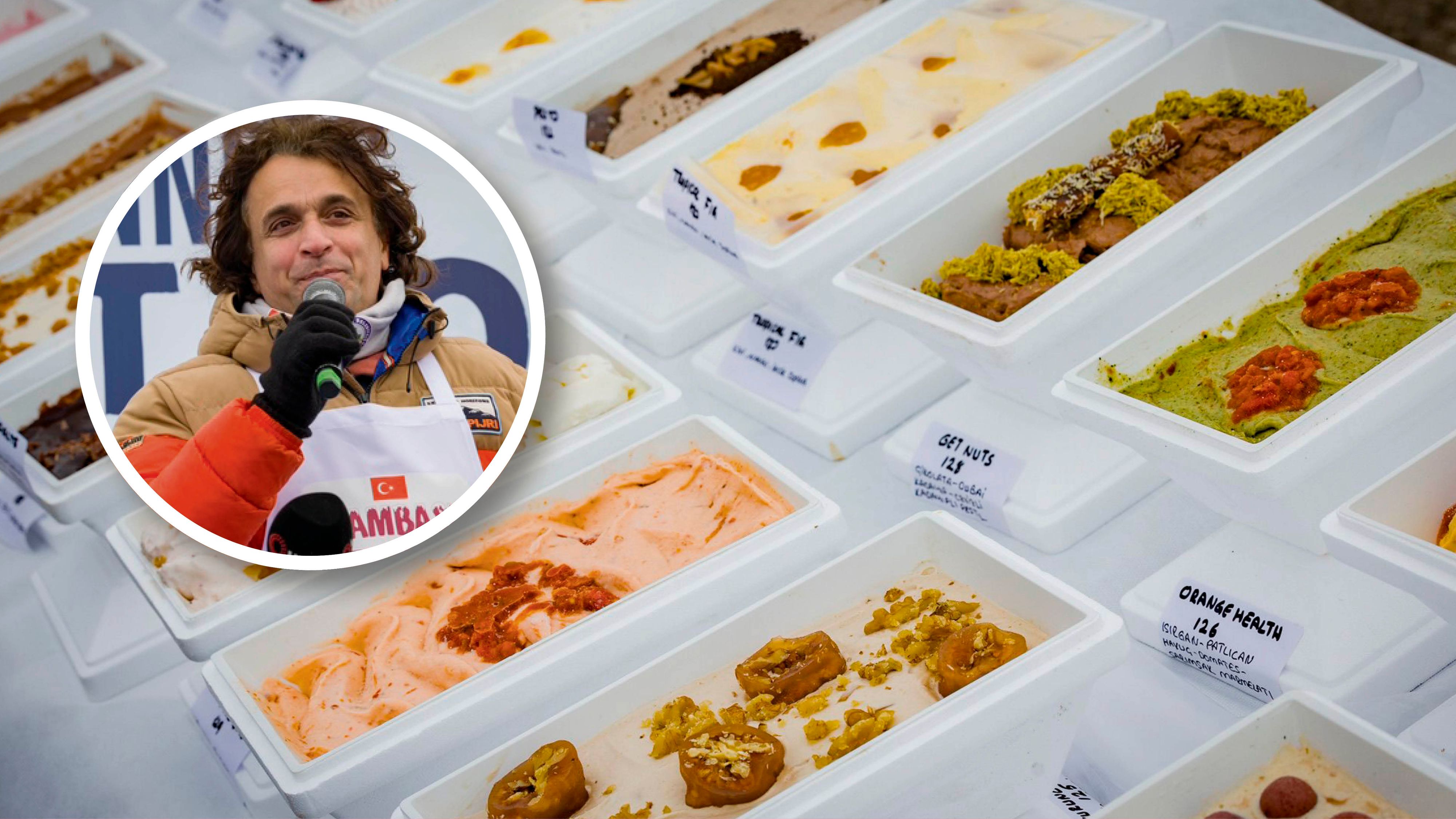 Celal Karaarslan stellte mit 1.301 Eissorten einen neuen Weltrekord auf.