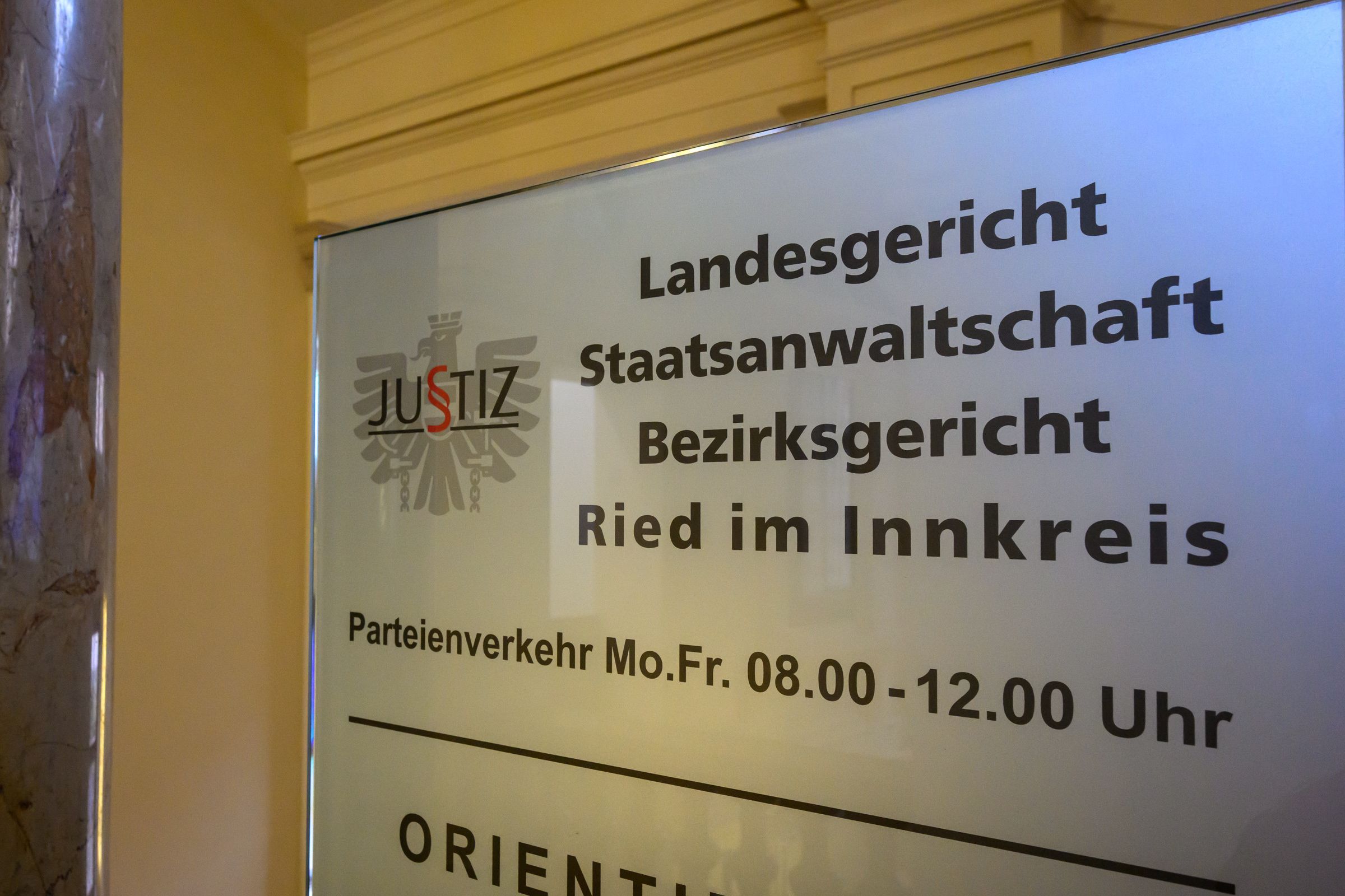 Ried im Innkreis - Oberösterreich - Österreich. Das Landesgericht Ried im Innkreis am Dienstag, 25. Februar 2025