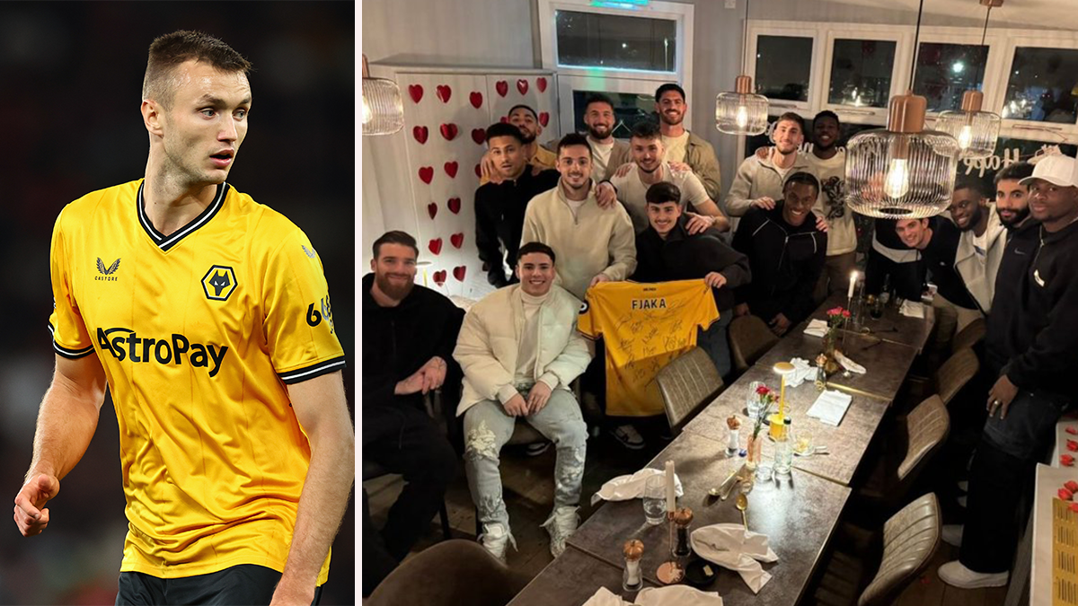 Die Wolverhampton Wanderers absolvierten ein gemeinsames Dinner im Restaurant von Sasa Kalajdzics Frau. 