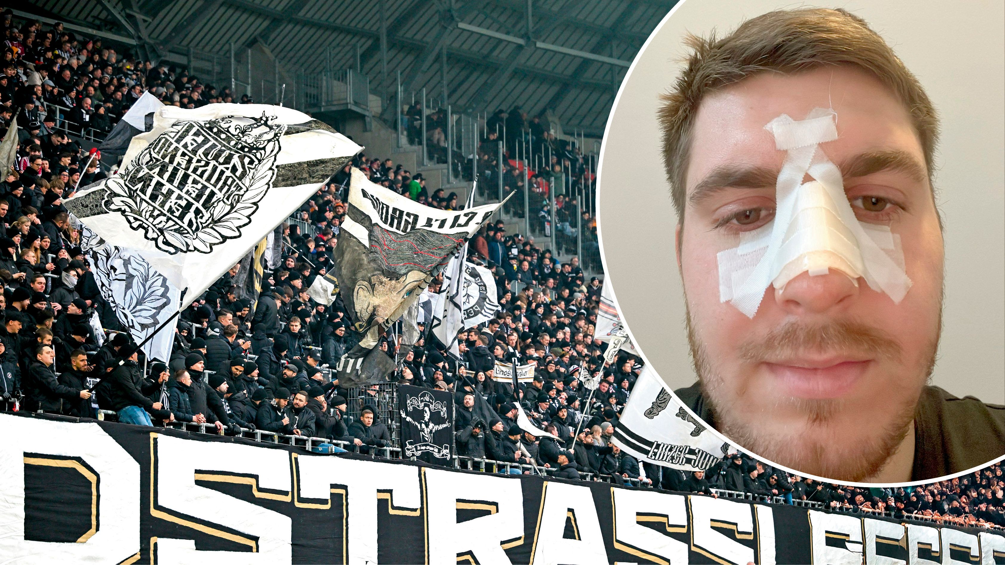 Mutmaßliche LASK-Fans sollen Marco R. (23) am Sonntag vor dem Match krankenhausreif geprügelt haben.