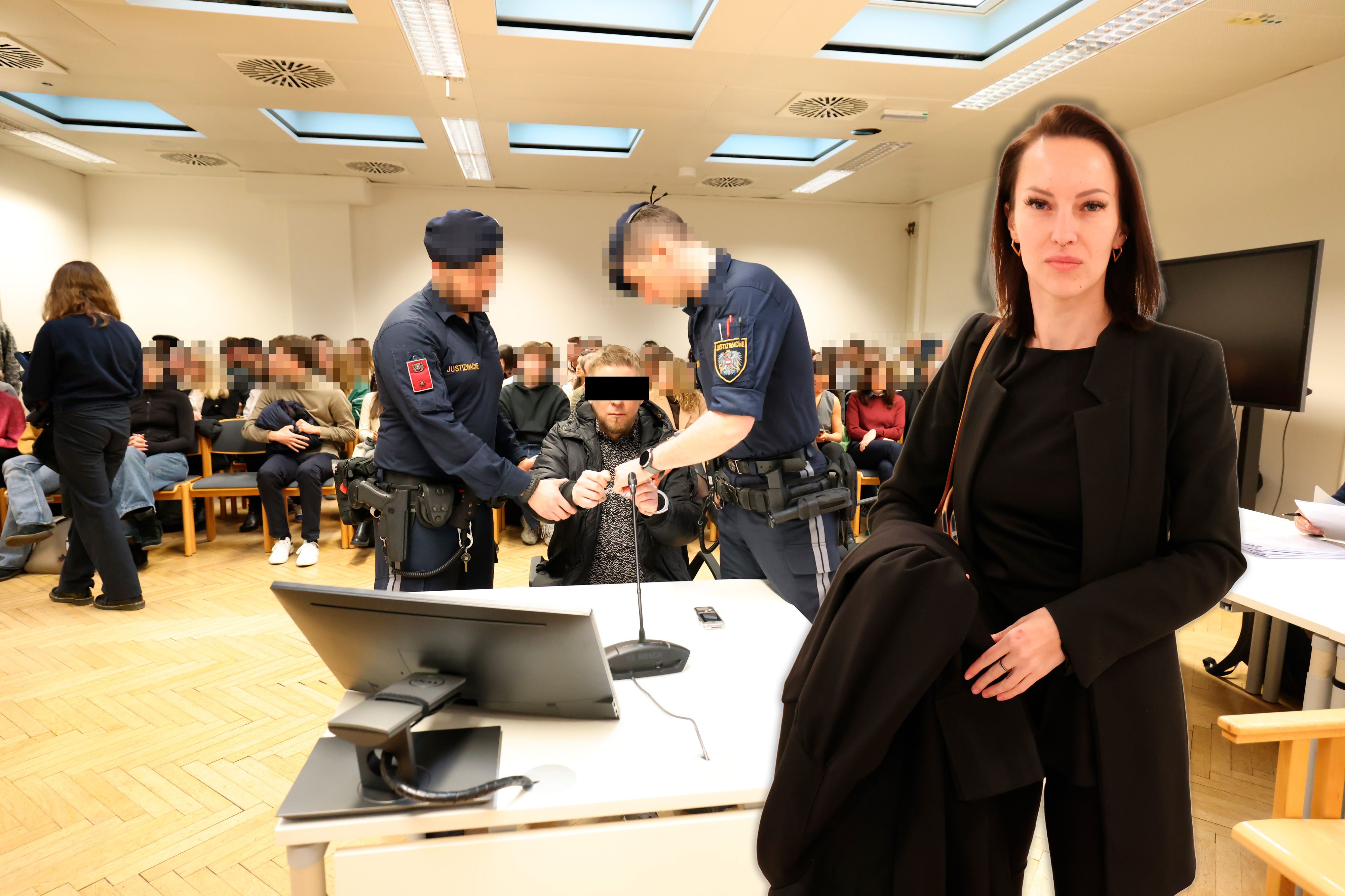 Der Angeklagte wurde am Wiener Landesgericht zu lebenslanger Haft verurteilt. Seine Verteidigerin Ina-Christin Stiglitz erbat sich Bedenkzeit. Das Urteil ist noch nicht rechtskräftig.