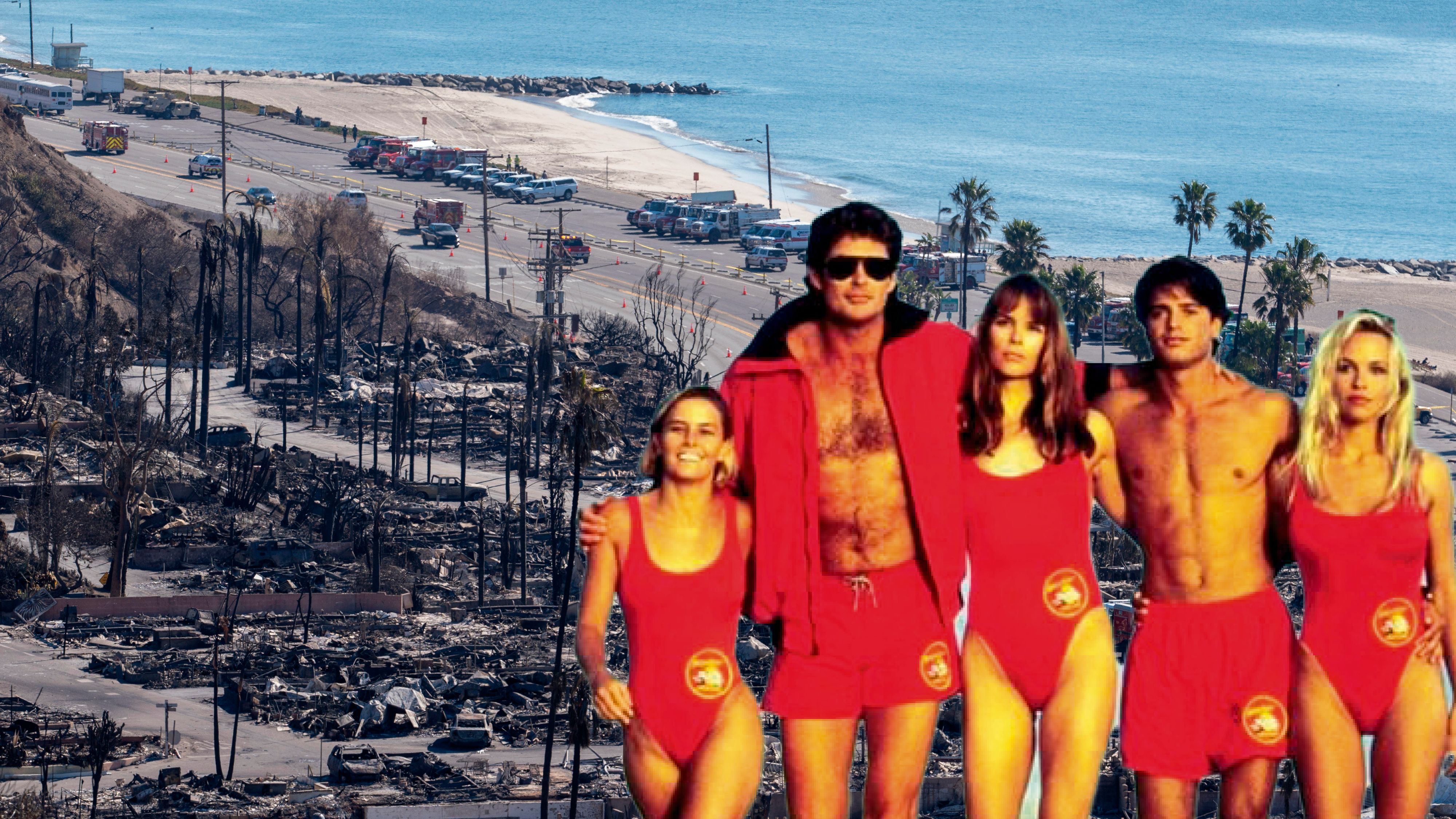 Giftmülldeponie statt Traumstrand: Wo früher Rettungsschwimmer patrouillierten, ist heute alles verbrannt.