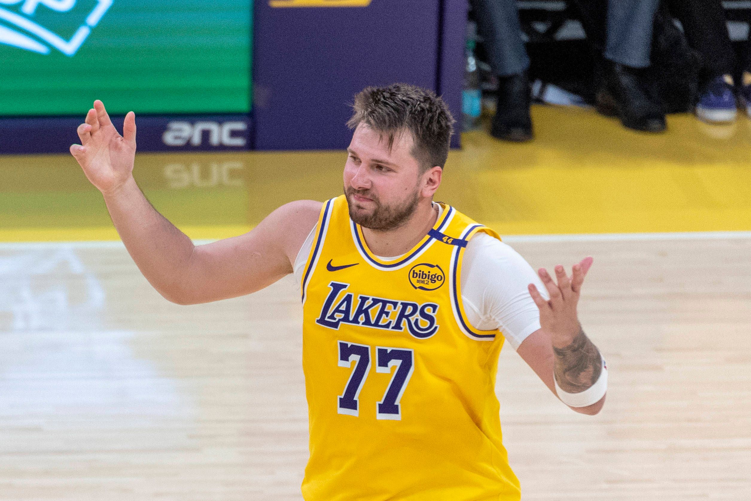 Luka Doncic legte gegen die Mavericks ein Triple-Double auf.