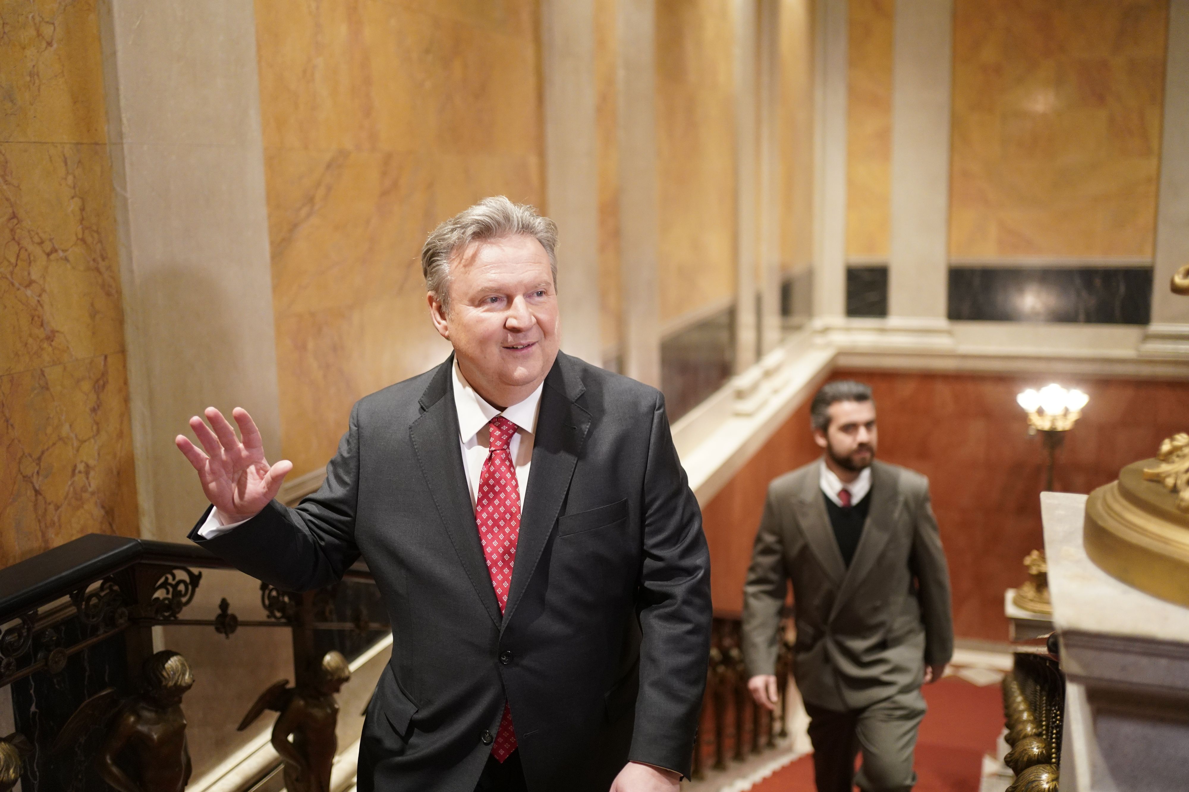 Michael Ludwig am Dienstag, 25. Februar 2025, vor dem Präsidium der SPÖ. 