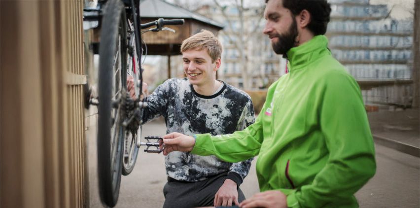 Bei der Grünen Radrettung kann man sein Fahrrad gratis durchchecken lassen.