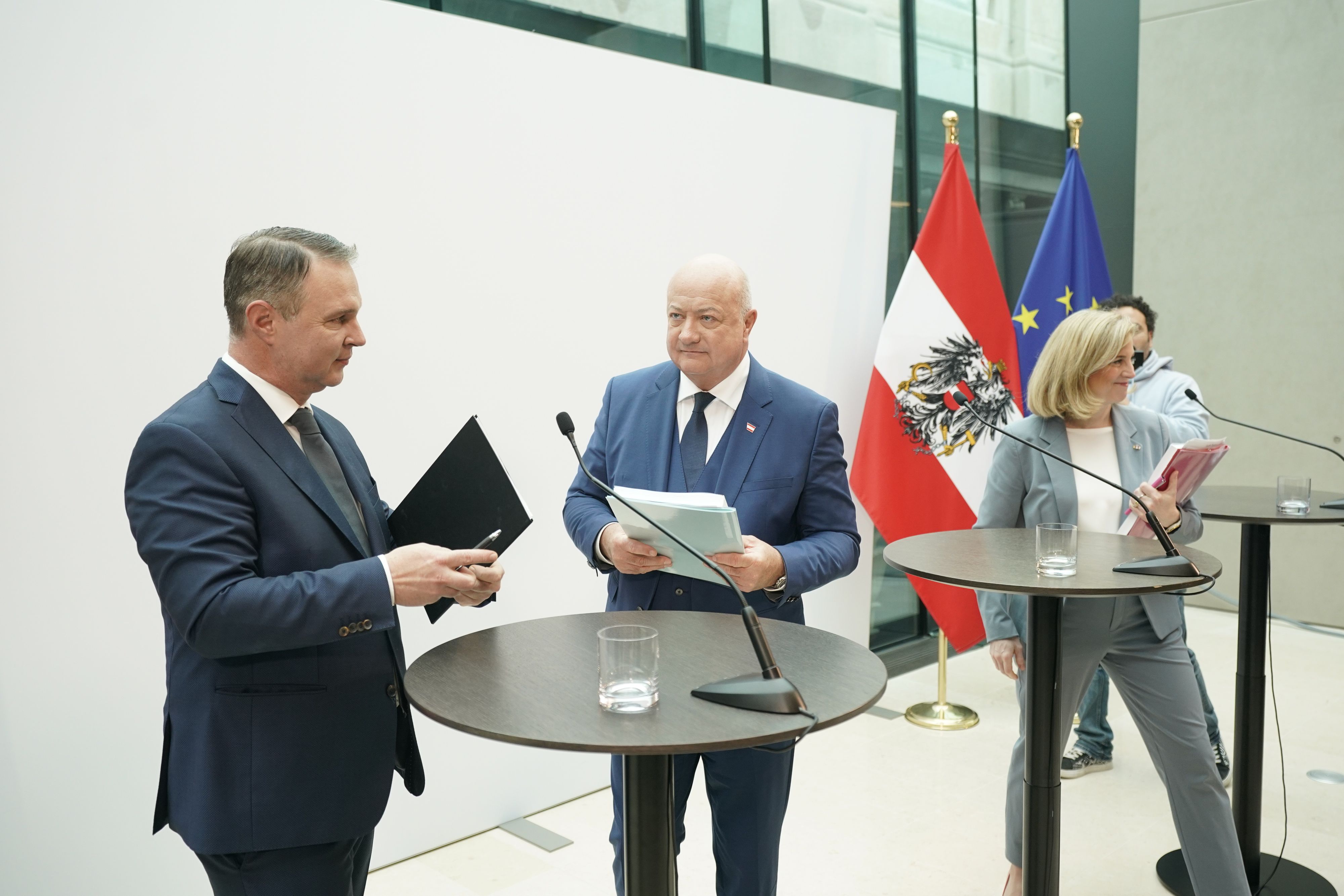 Am Donnerstag stellten die Parteichefs von ÖVP, SPÖ und Neos den Koalitionspakt vor.