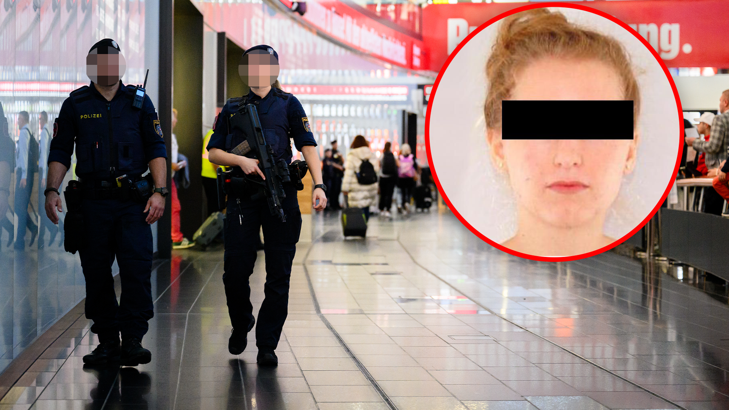 Während Evelyn T. noch am Flughafen inhaftiert wurde, befindet sich Maria G. (Kreis) auf freiem Fuß und in ärztlicher Behandlung.