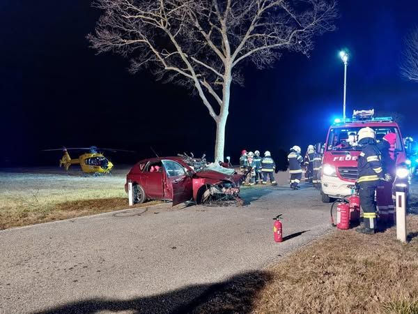 Die 39-Jährige wurde im Fahrzeug eingeklemmt.