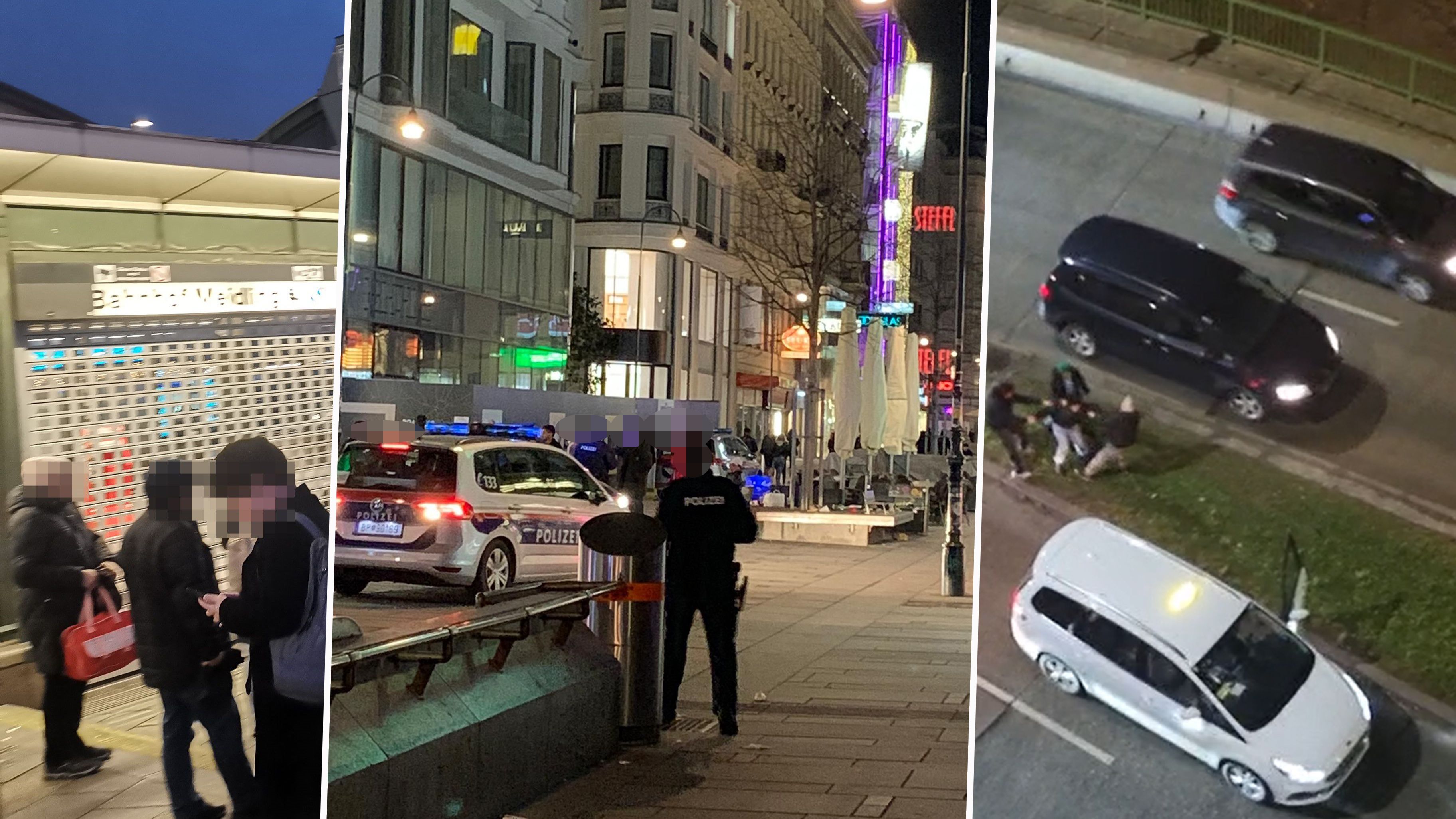 Stephansplatz, Bahnhof Meidling – und selbst auf offener Straße schlägt das 13-jährige Duo zu.