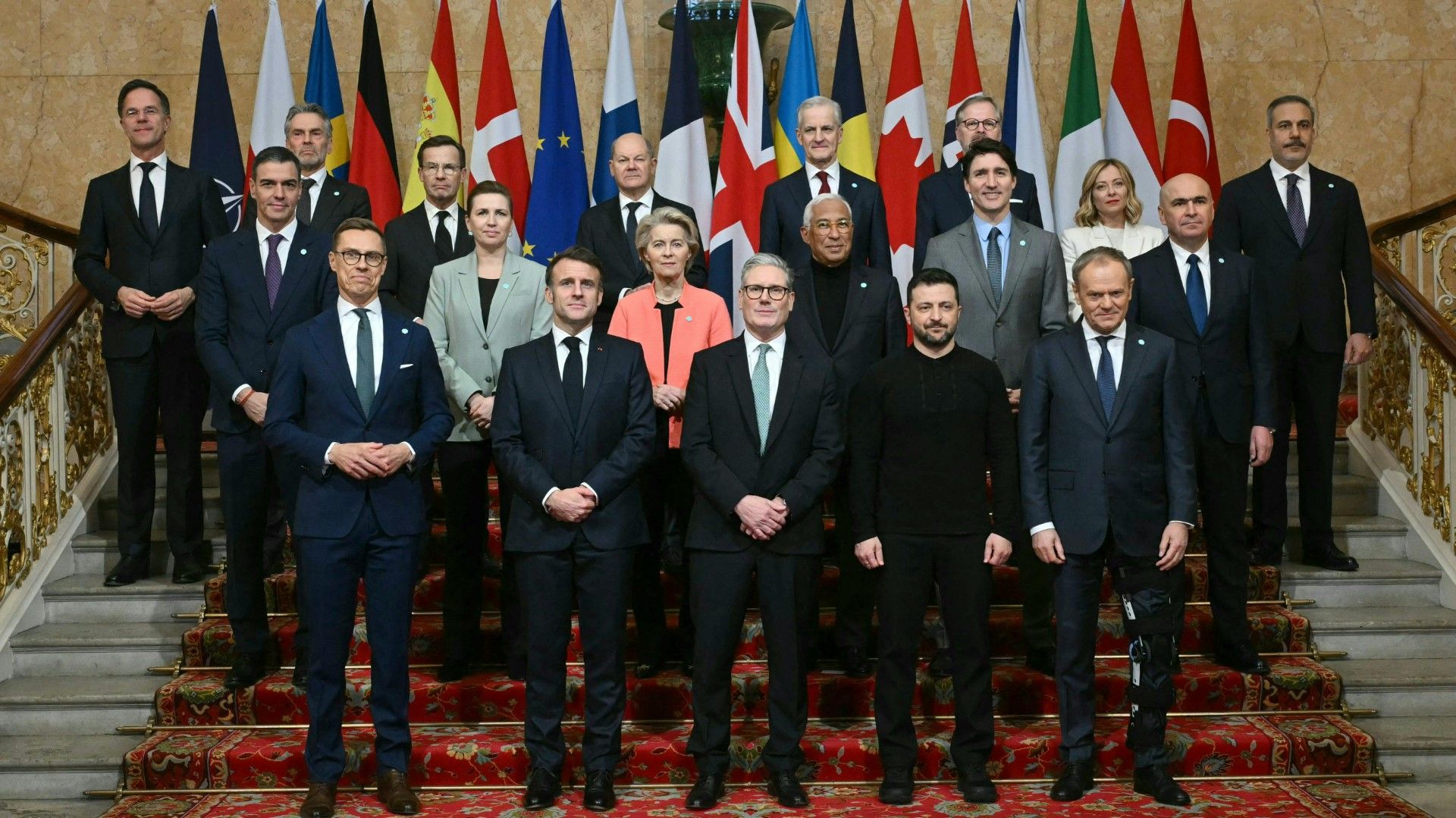 Die 18 Spitzenpolitiker, die in London am Ukraine-Gipfel teilnehmen.