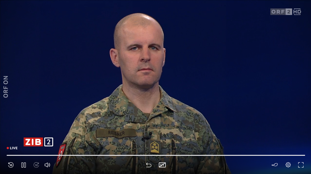 Oberst Markus Reisner am späten Dienstagabend in der ORF-