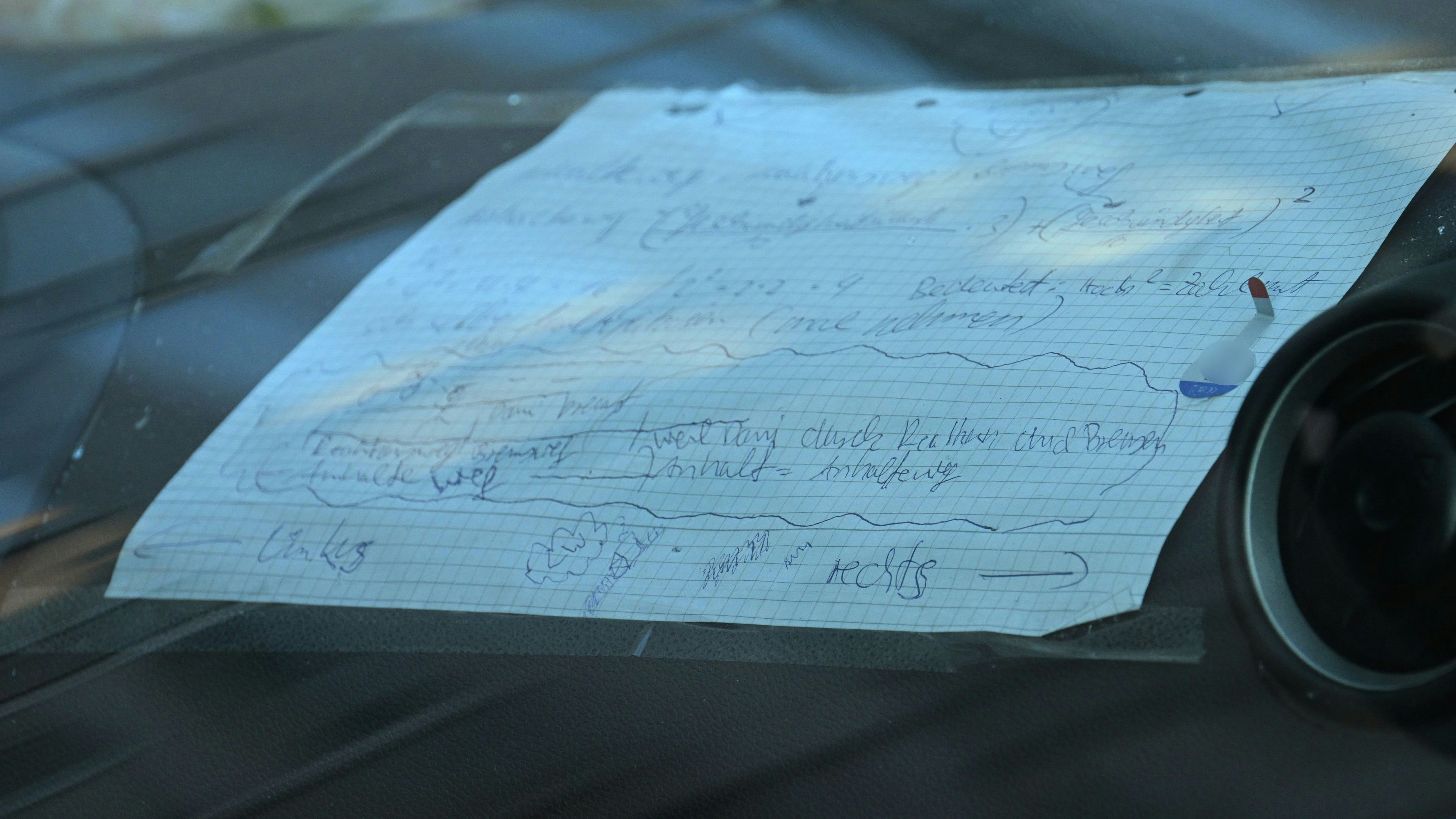 Die Skizze fanden die Ermittler im schwarzen Ford des Amokfahrers von Mannheim.