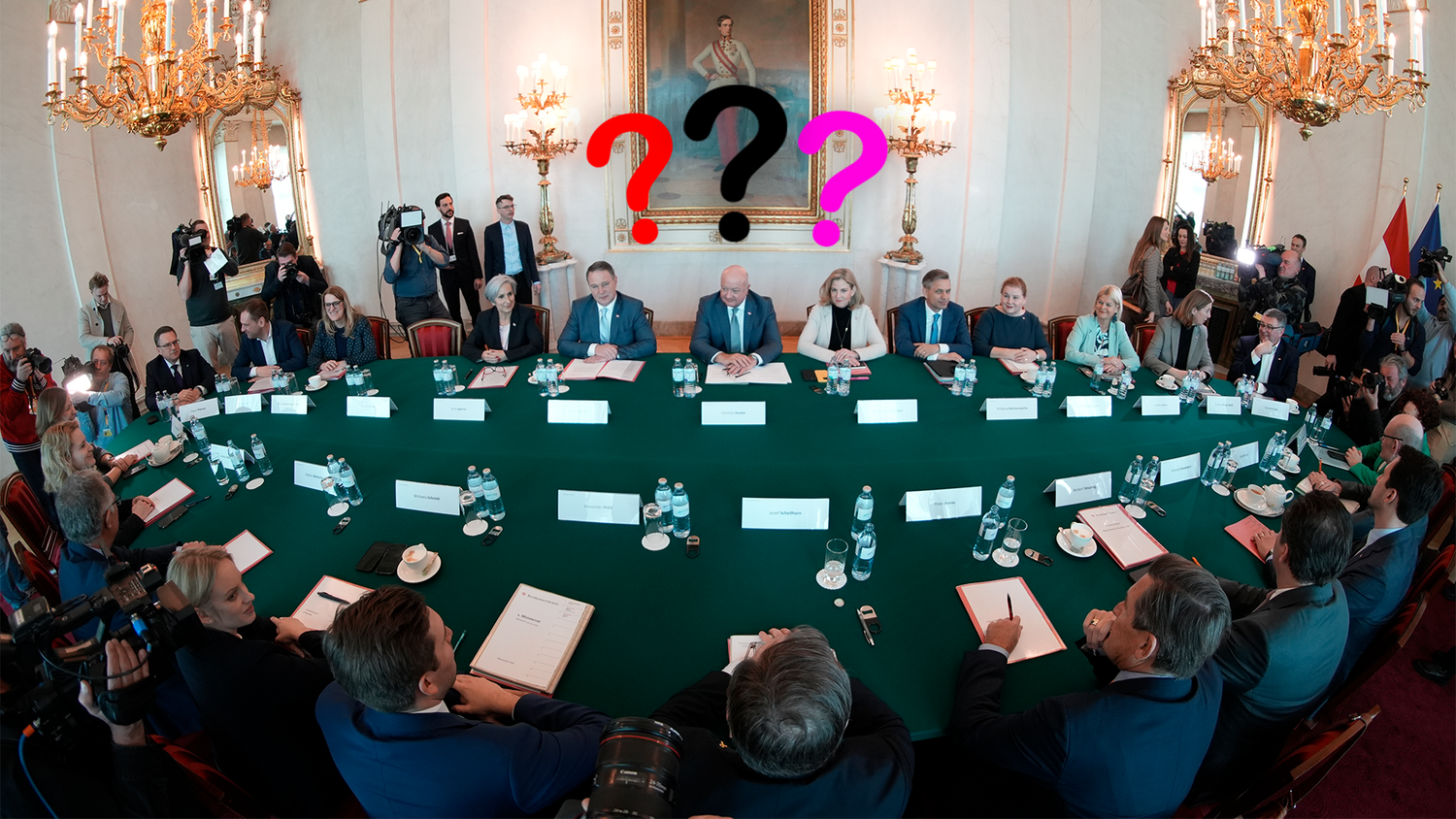 Heute.at - Viele neue Gesichter – wer wo im Kanzleramt Platz nahm