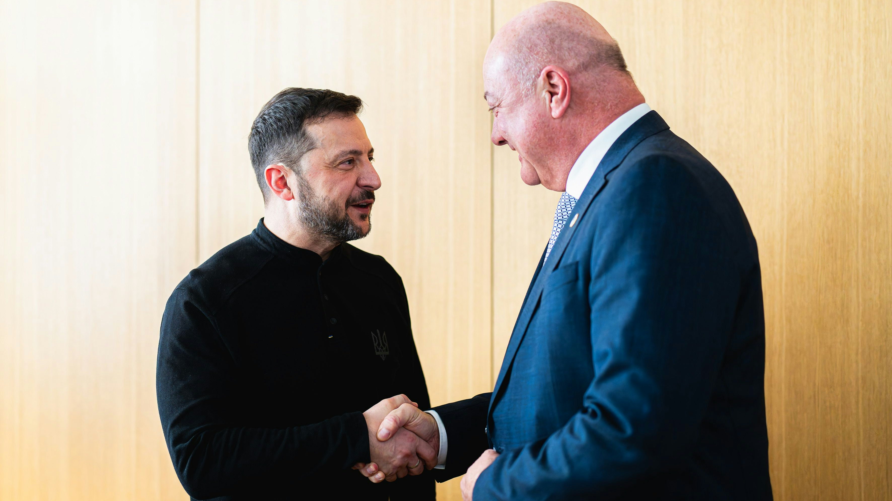 Chrstian Stocker und Wolodymyr Selenski.