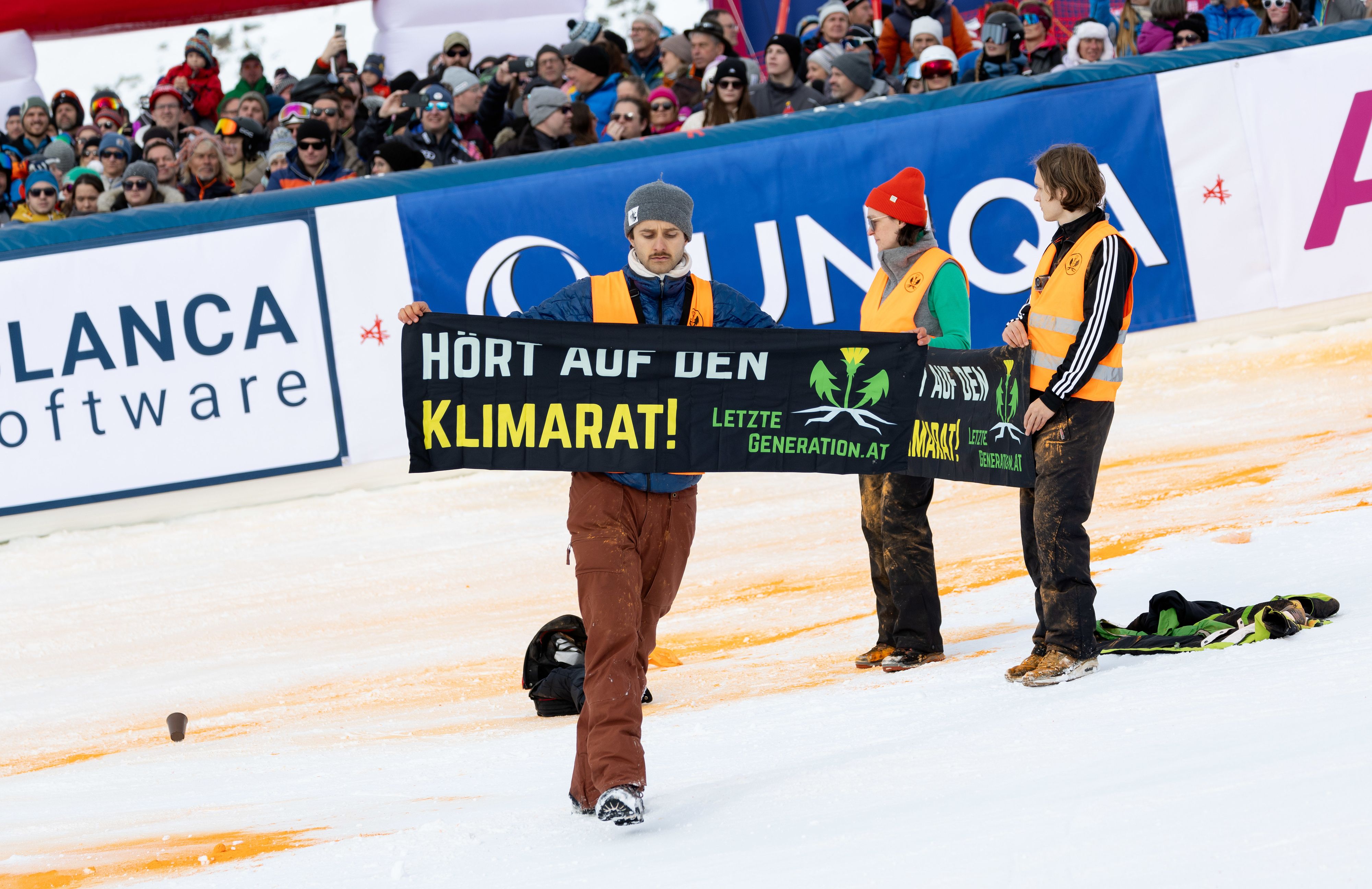 Drei Personen störten 2023 den Weltcup-Slalom in Gurgl.
