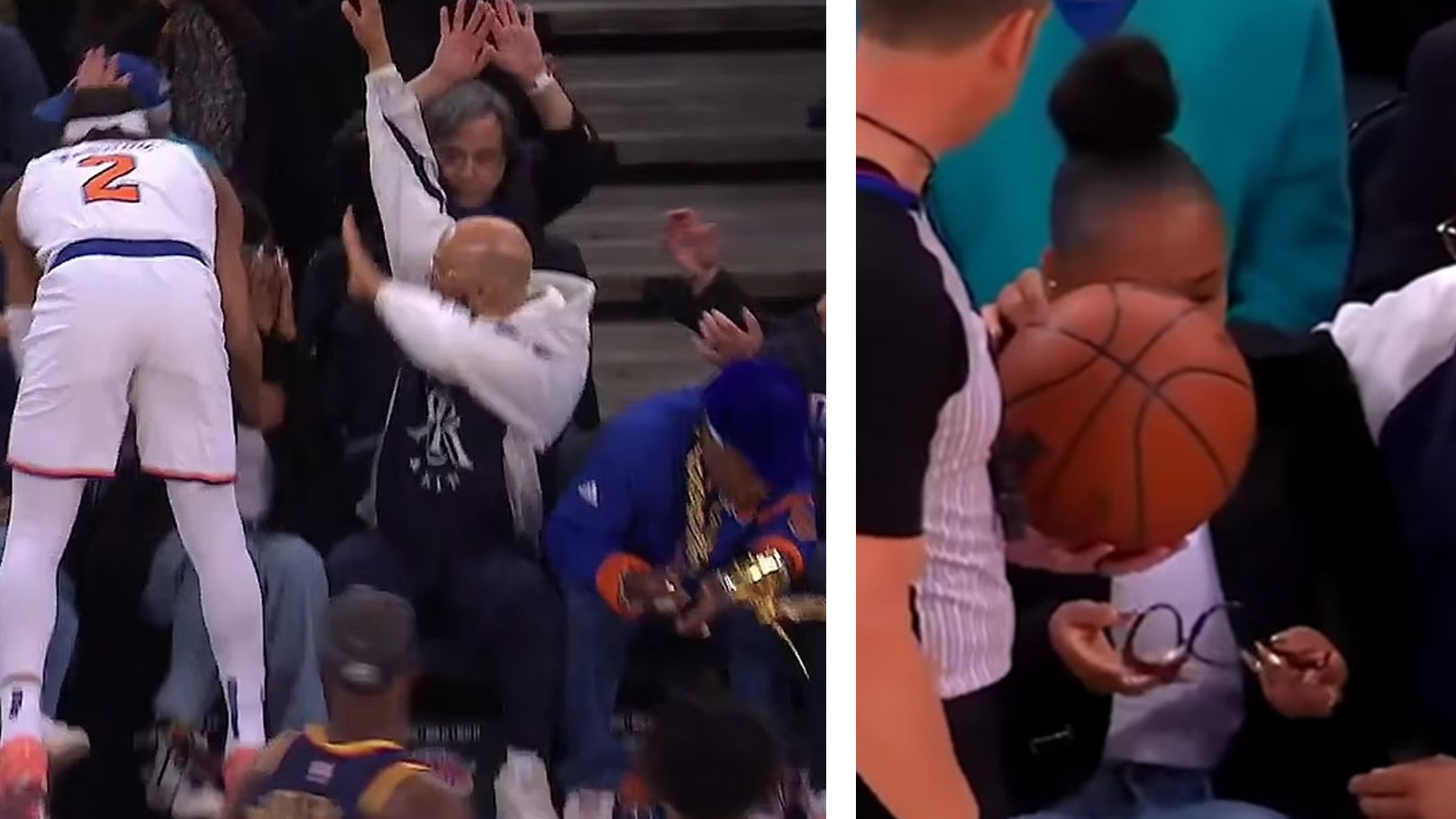 Jennifer Hudson wurde mit einem Basketball im Gesicht getroffen.