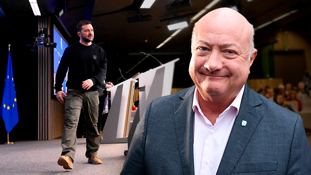 Neo-Bundeskanzler Christian Stocker trifft am 6. März 2025 in Brüssel Wolodimir Selenski.