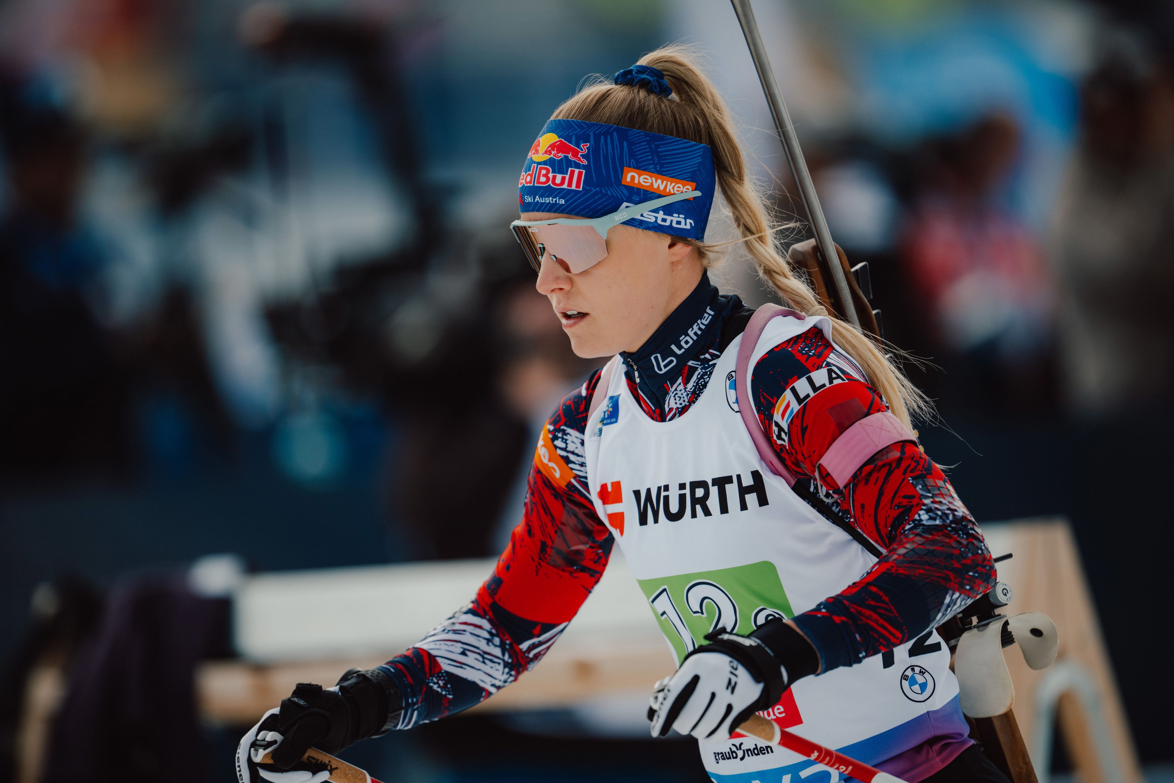 Österreichs Biathletin Anna Gandler.