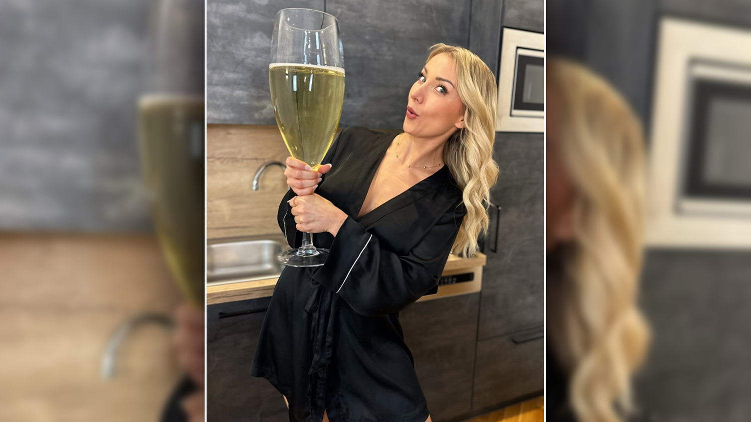 Anna-Carina möchte auf alle Frauen anstoßen.