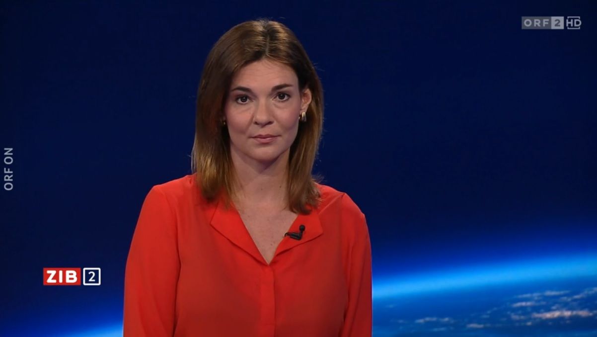 Stephanie Fenkart am Sonntagabend zu Gast in der ZiB 2. 