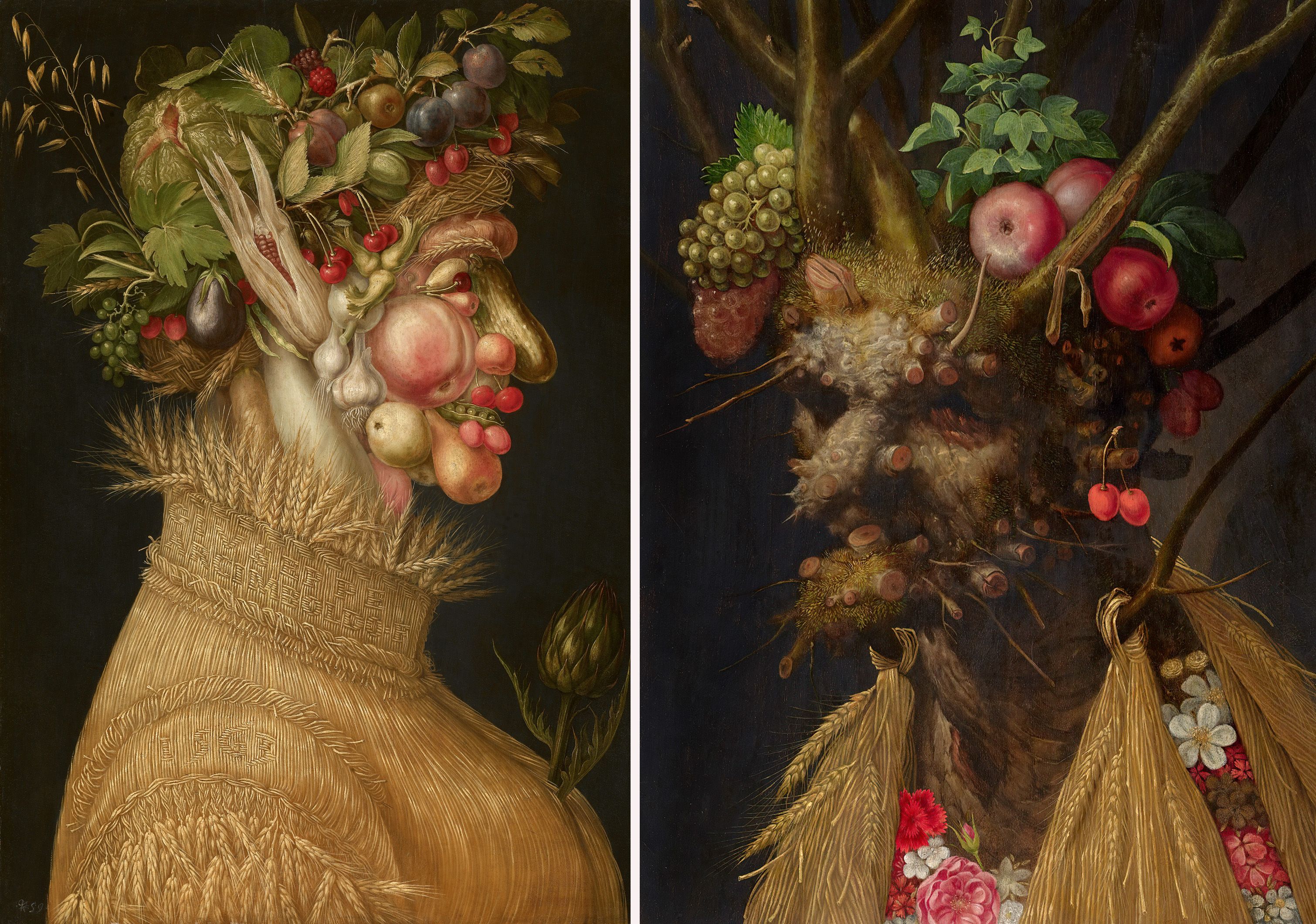 Guiseppe Arcimboldos berühmte Gemüseköpfe, wie 