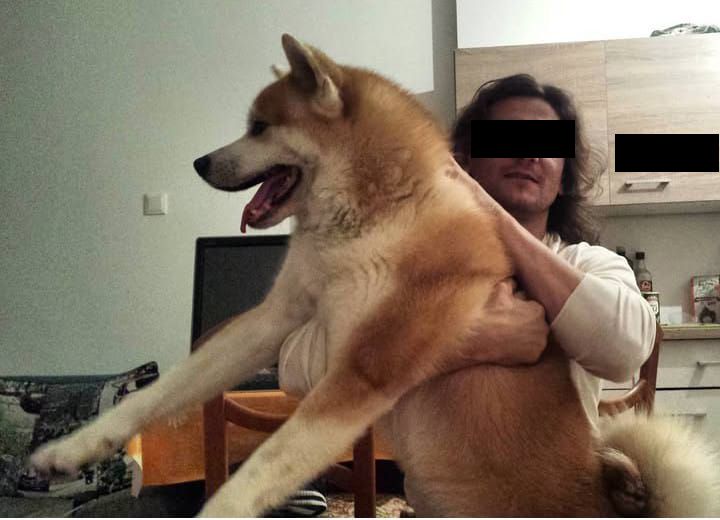 Bessere Zeiten: Häftling Marco mit seinem Hund.