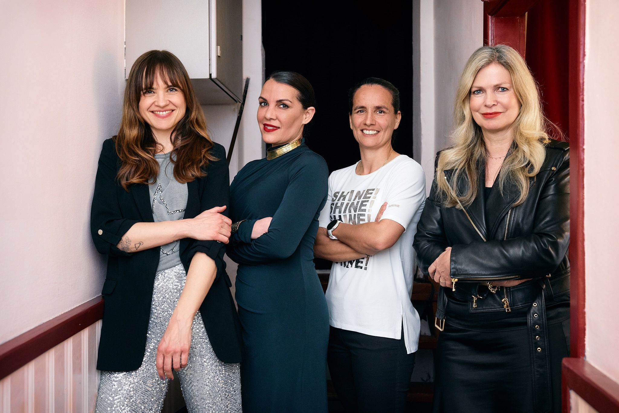 Mari Lang mit Aida Loos, Irene Fuhrmann und Claudia Reiterer bei der 