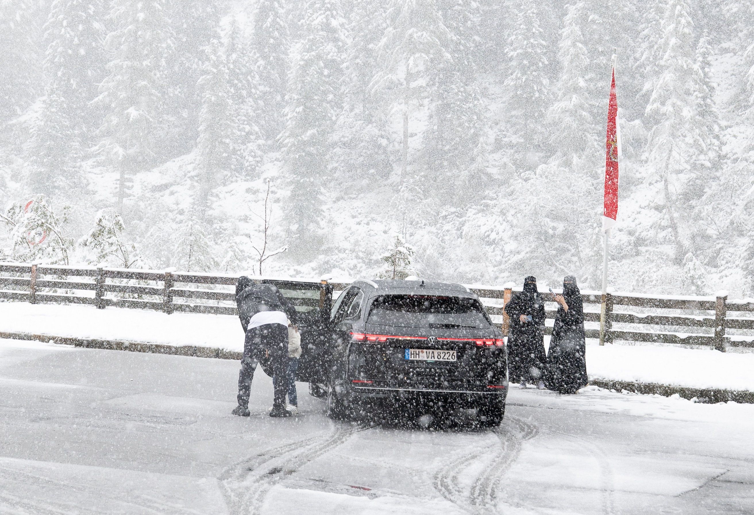 Schneefall am Südportal des Felbertauerntunnels in Mittersill. (Archivbild)