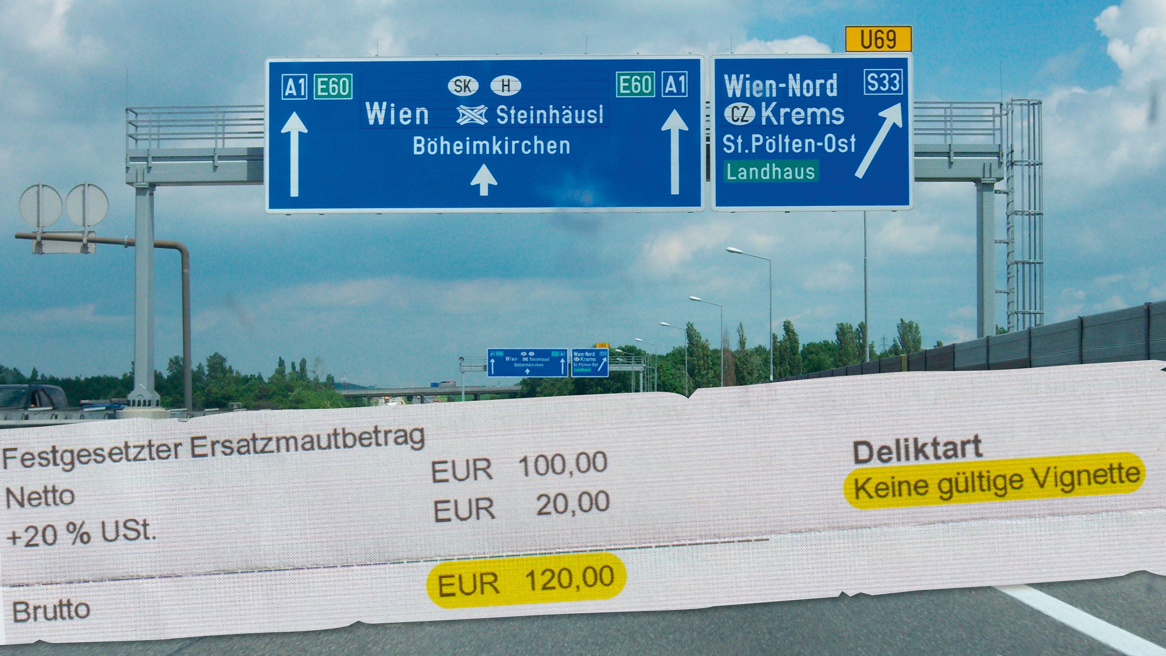 A1 beim Knoten St. Pölten: Mann muss 120 Euro Strafe zahlen