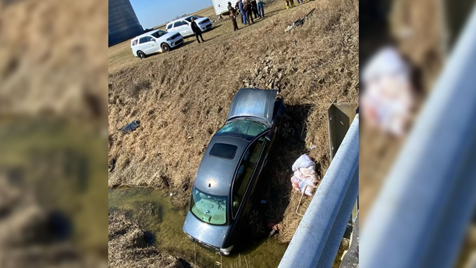 Das in Indiana verunfallte Auto war von der Straße aus nicht zu sehen.