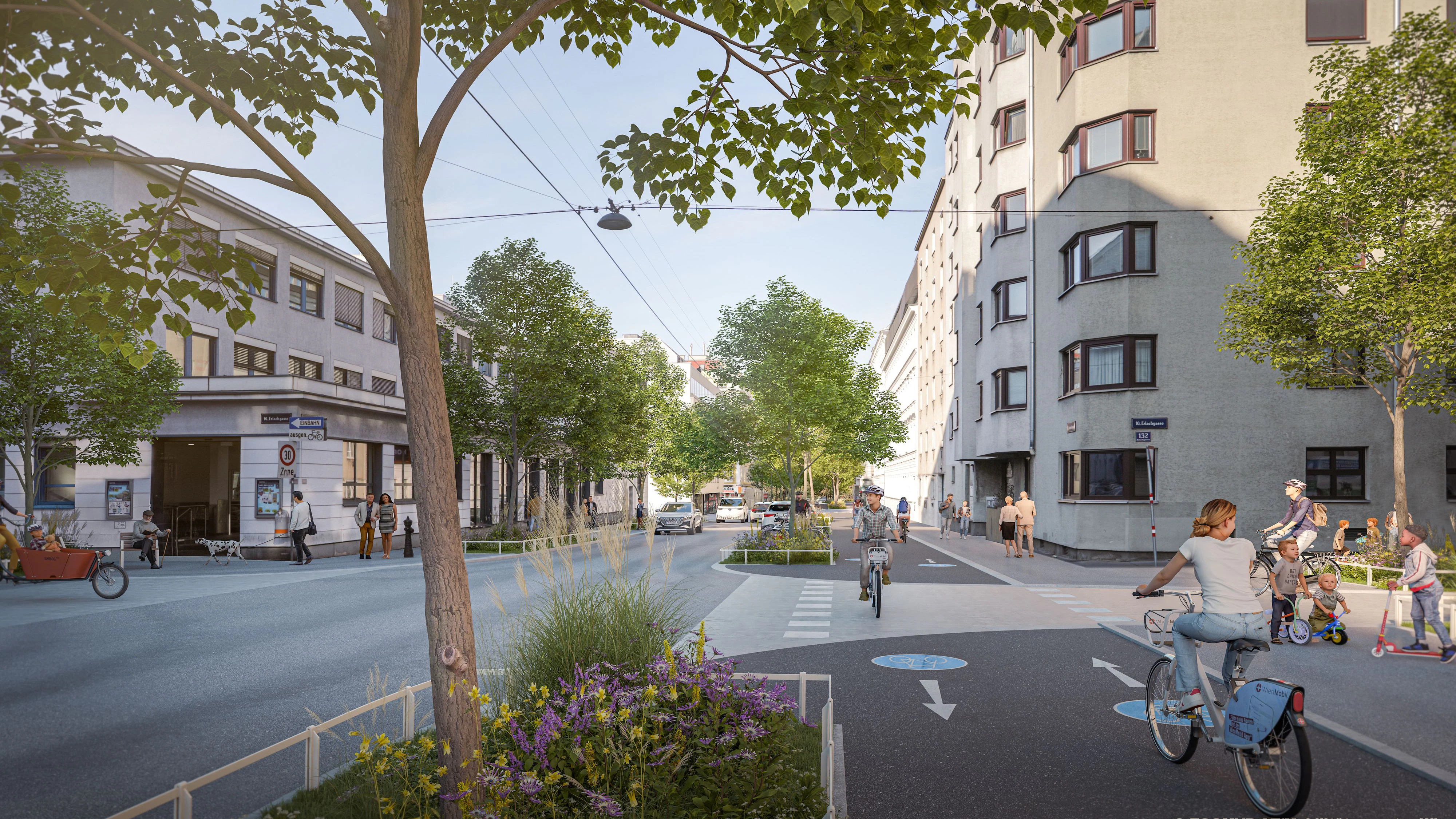 Heute.at - 550 Meter Radweg, 36 Bäume: Favoriten wird grüner