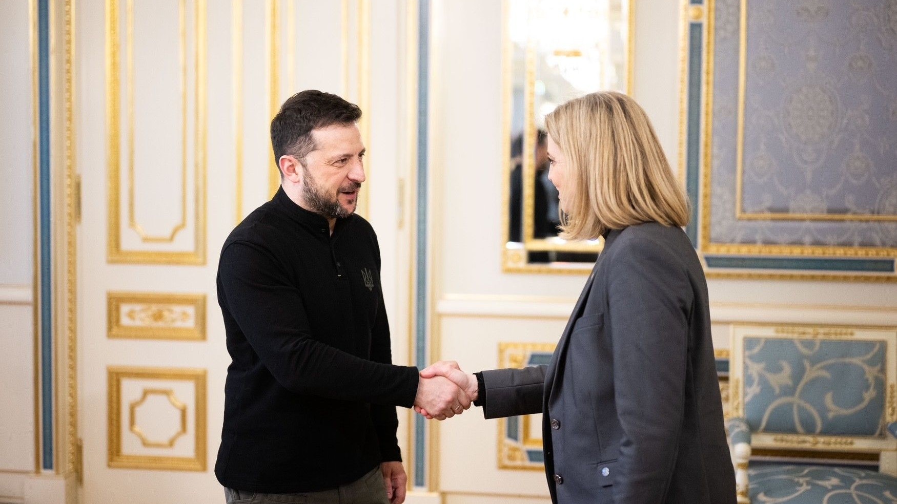 Meinl-Reisinger traf auch den ukrainischen Präsidenten Wolodymyr Selenskyj.