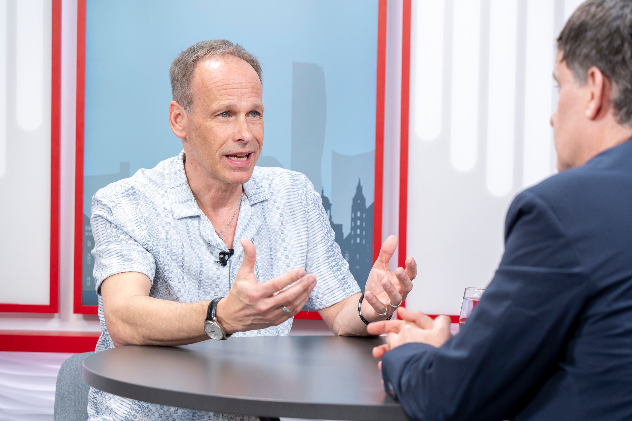 Prominenter Wetterexperte: Marcus Wadsak im Gespräch mit Klima-Redakteur Bernd Watzka.