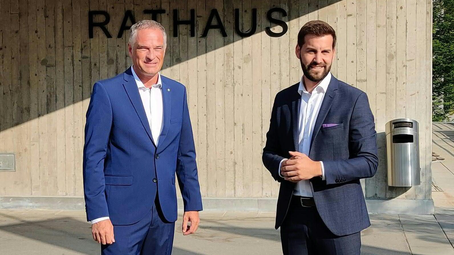 Kommt es in der Stadt Bludenz wieder zur Stichwahl zwischen ÖVP-Bürgermeister Simon Tschann (re.) und Mario Leiter (SPÖ).