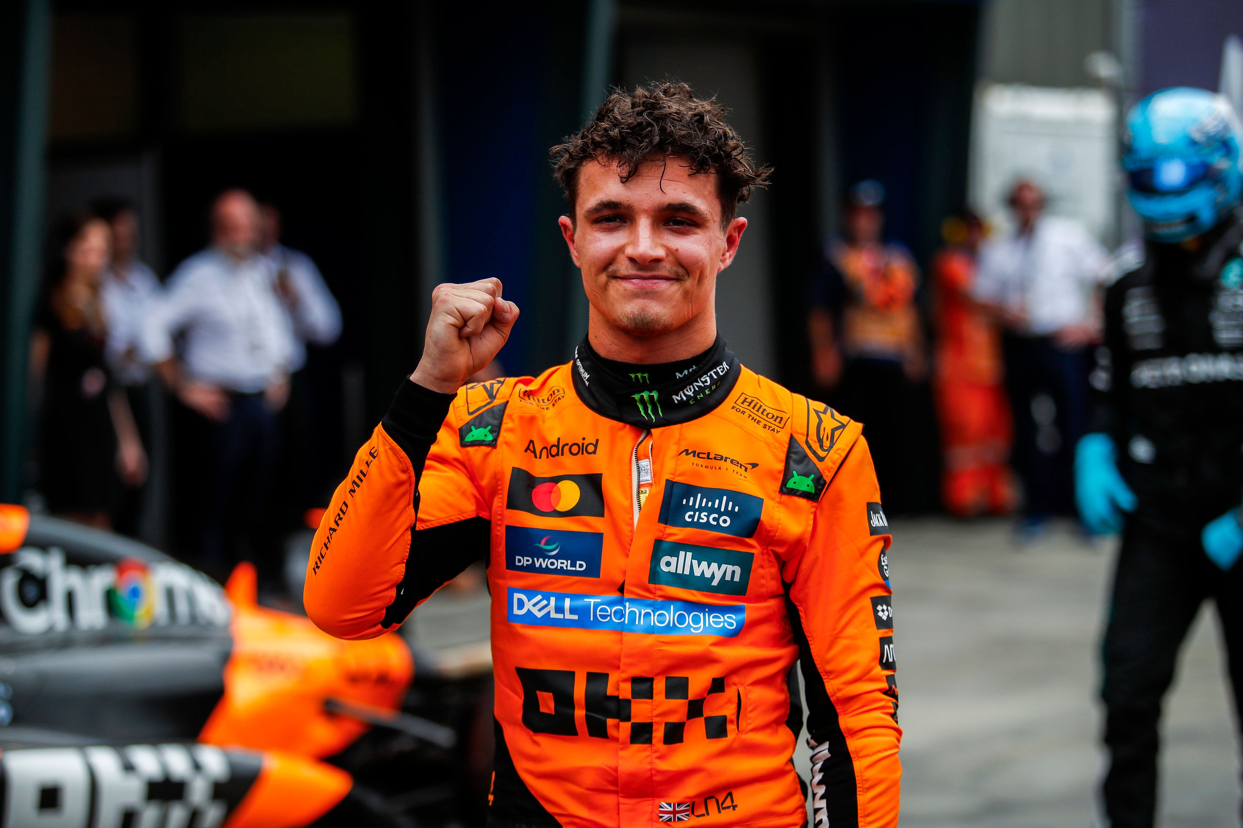 Lando Norris holt sich die erste Pole in dieser Saison.