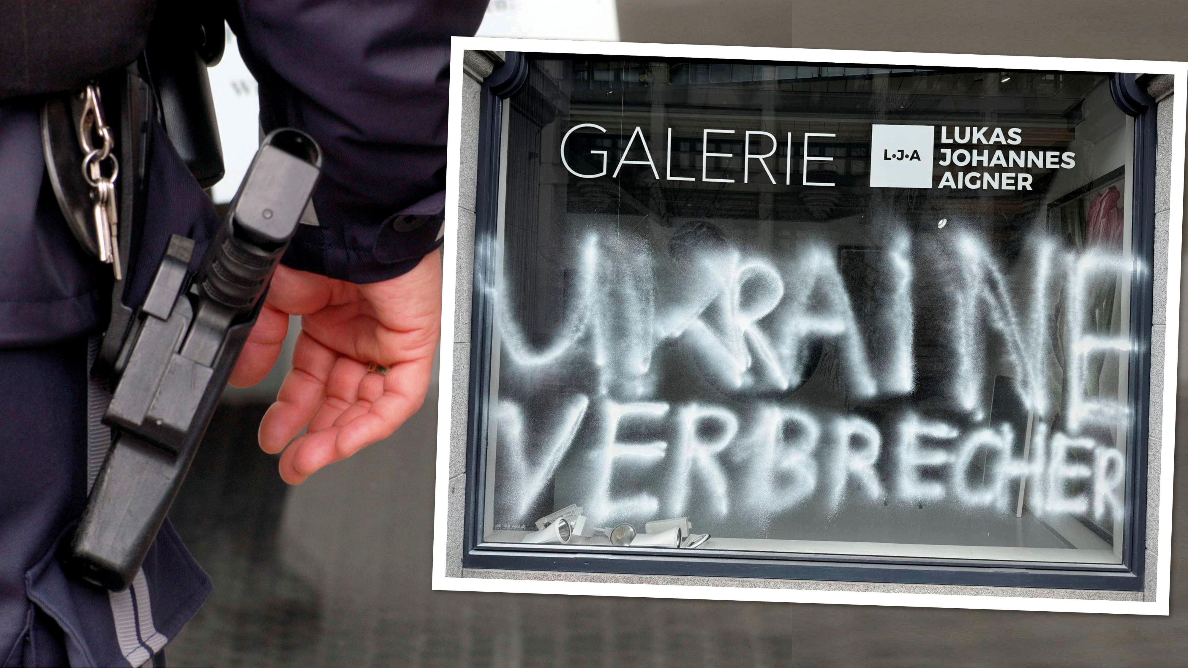 Die Linzer Galerie Lukas J. Aigner wurde beschmiert, die Polizei ermittelt. (Symbolbild)