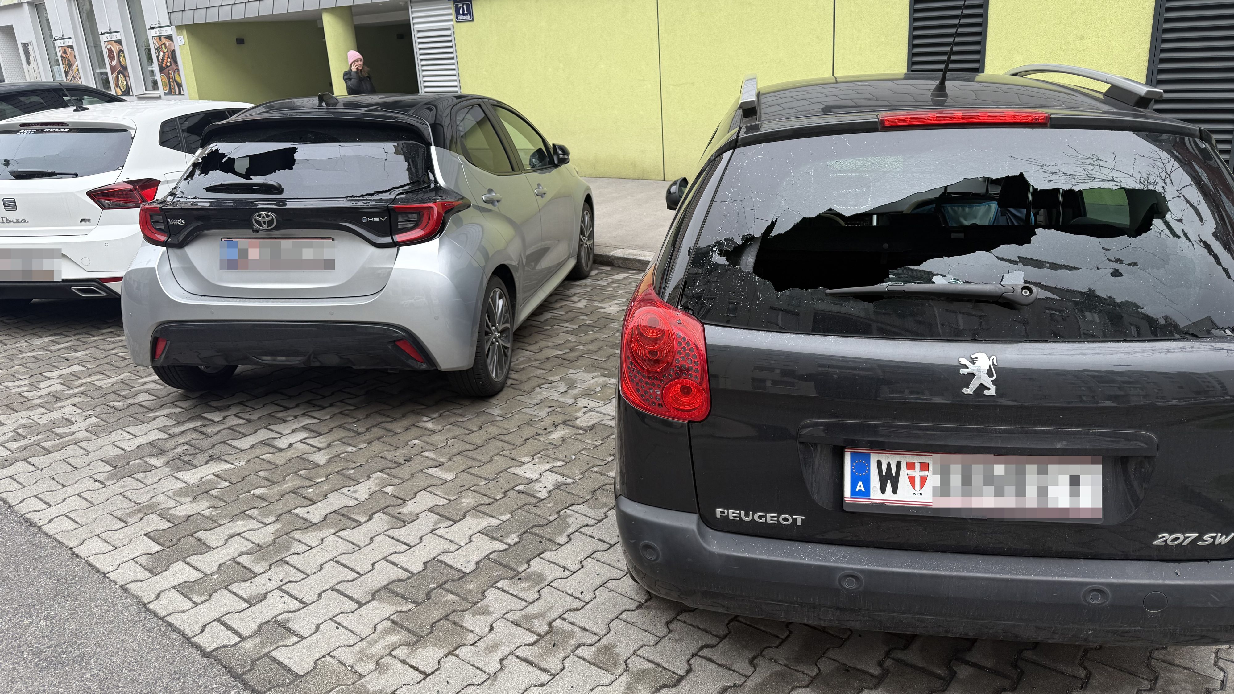 83 Autos! Rowdy zieht Spur der Verwüstung in Wien.