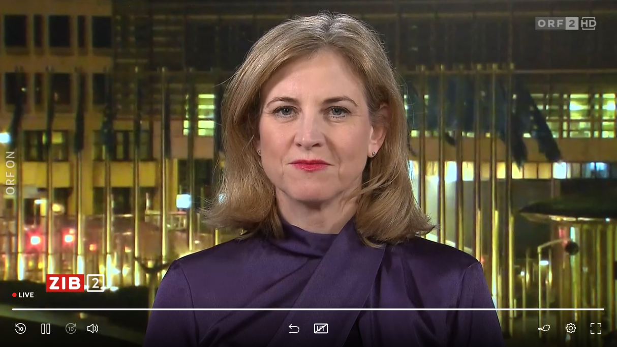 Außenministerin Beate Meinl-Reisinger (NEOS) am Sonntagabend in der ORF-