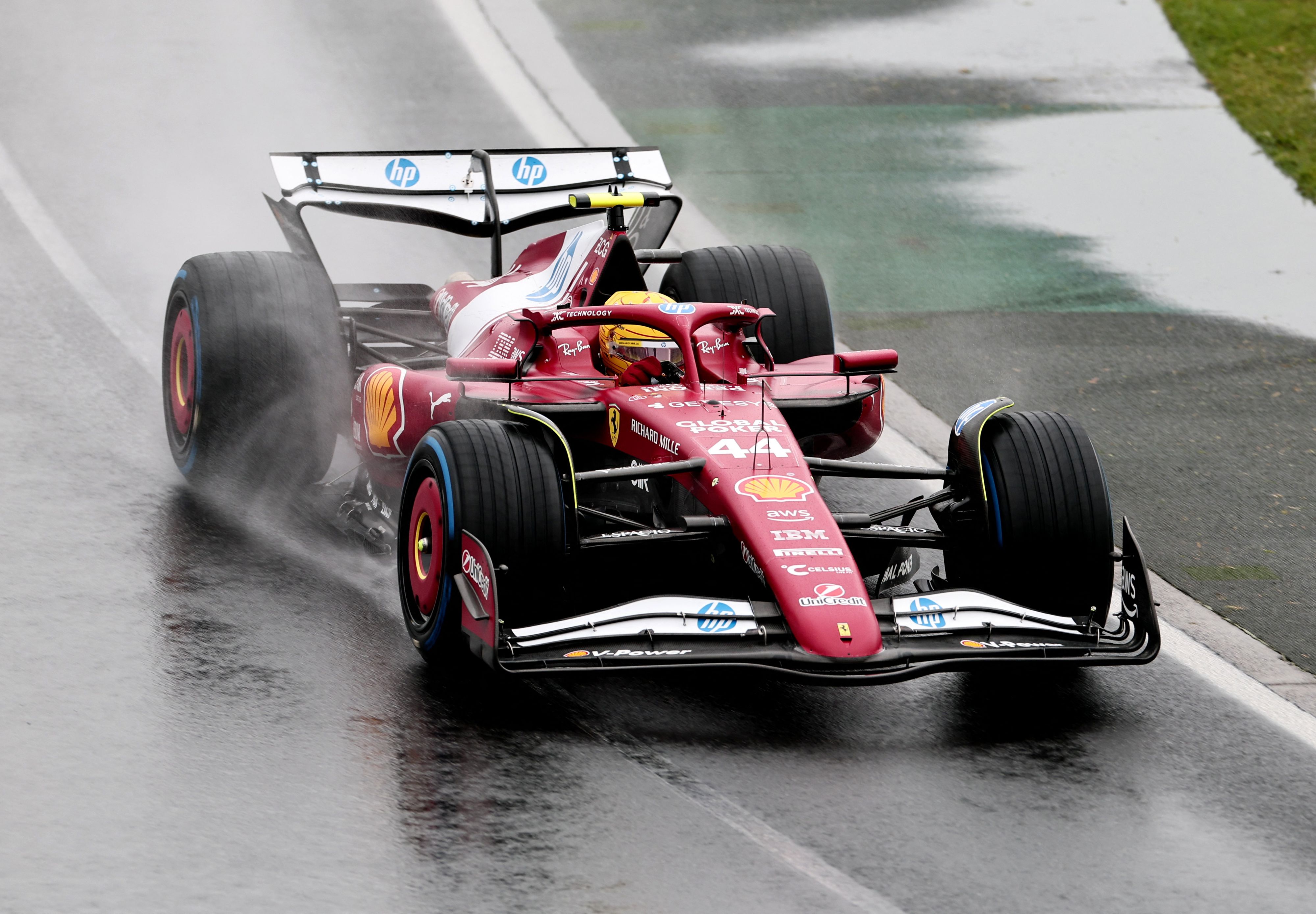 Lewis Hamilton im Ferrari