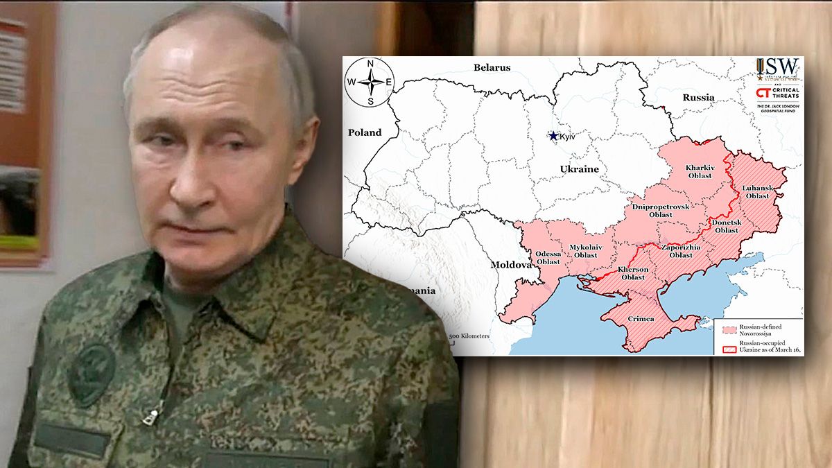 Kriegstreiber Wladimir Putin will offenbar noch weit mehr von der Ukraine erobern.