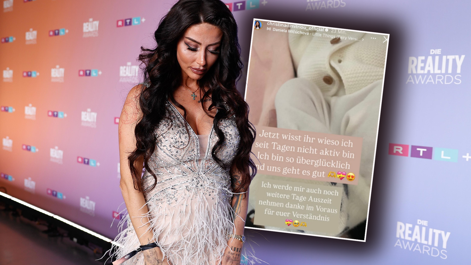 Christina Dimitriou ist seit wenigen Tagen stolze Mama. Jetzt braucht sie einige Tage Auszeit.