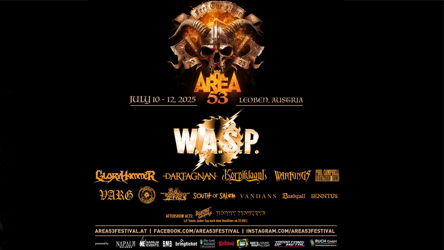 Area 53 Festival: Die legendäre Band W.A.S.P. ist einer der Top-Acts beim Metal Festival in Leoben.