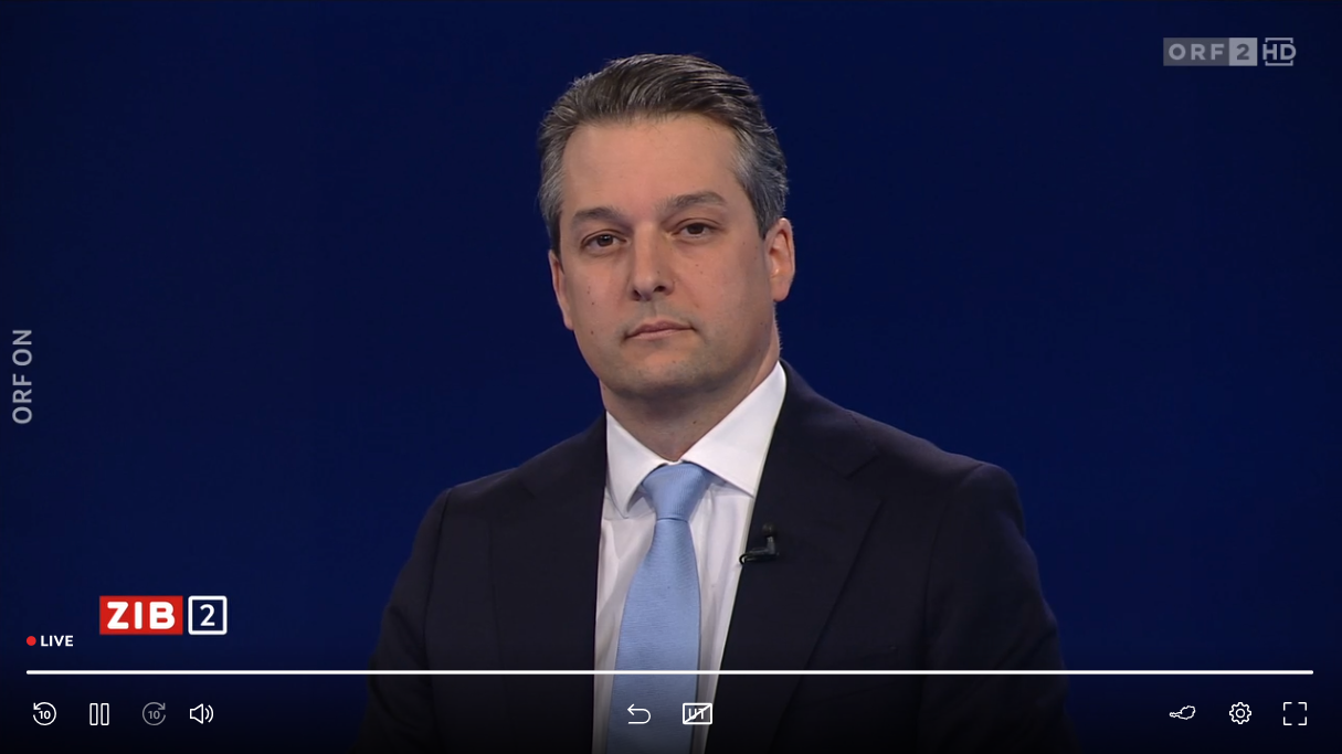FPÖ-Wien-Chef zum Thema Wien-Wahl am Montagabend in der ORF-