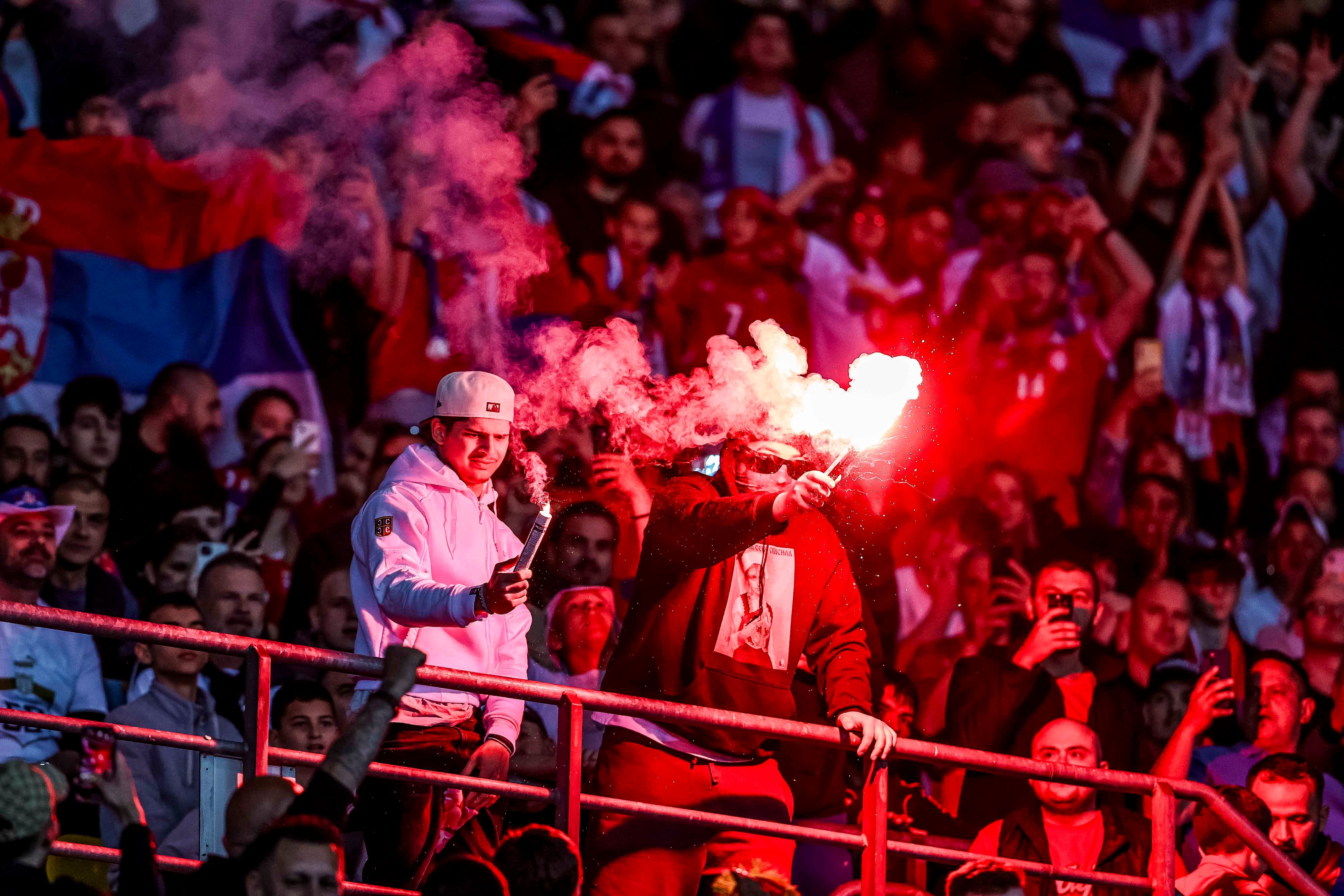 Schon beim Duell im vergangenen Juni waren viele serbische Fans in Wien.