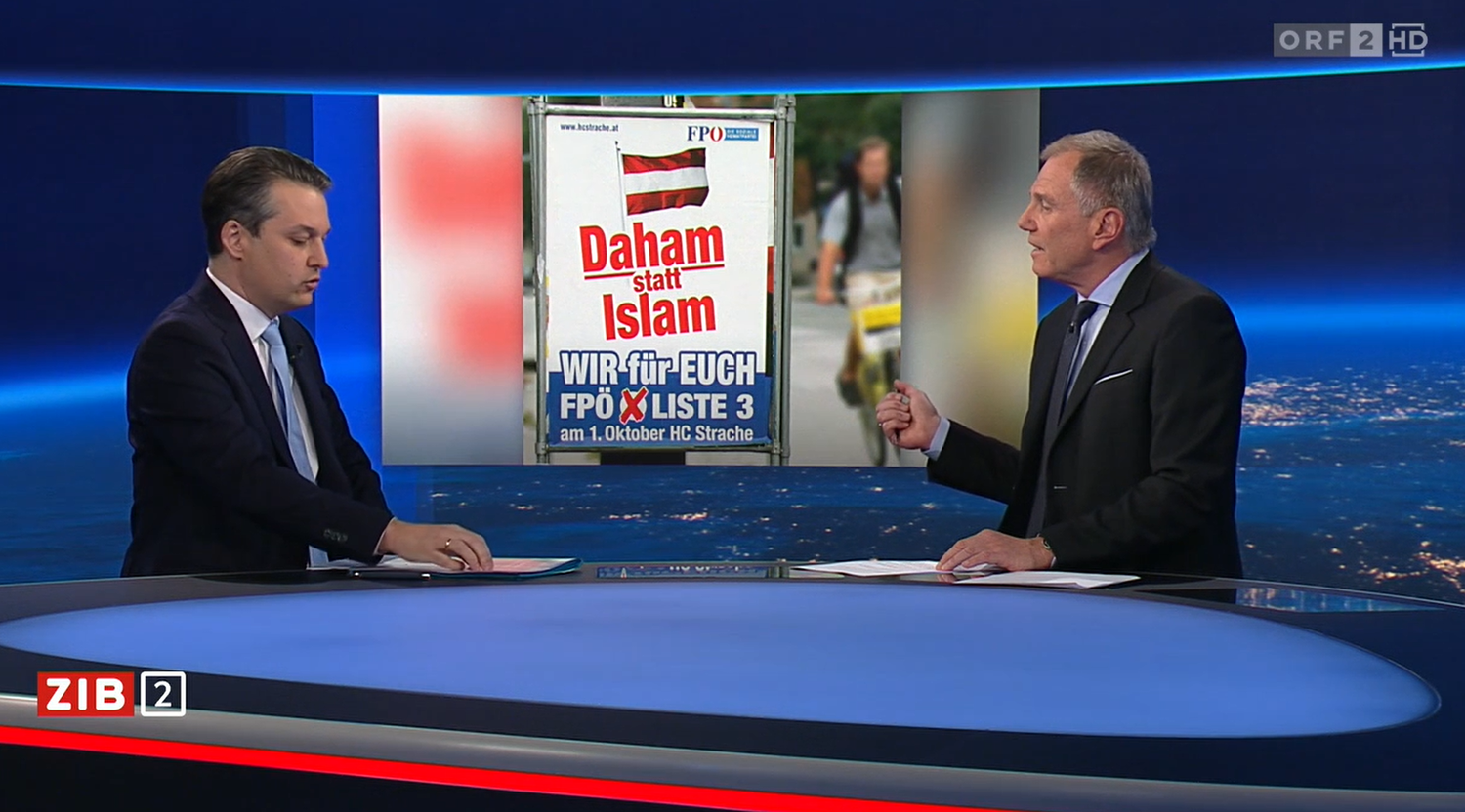 FPÖ-Spitzenkandidat Dominik Nepp lieferte sich mit ORF-Moderator Armin Wolf ein hitziges TV-Duell.