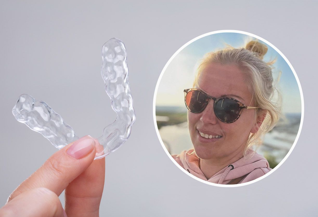 Eva K. (38, r.) hat 2.000 Euro für Zahnschienen gezahlt, die Schäden bei ihr verursacht haben.