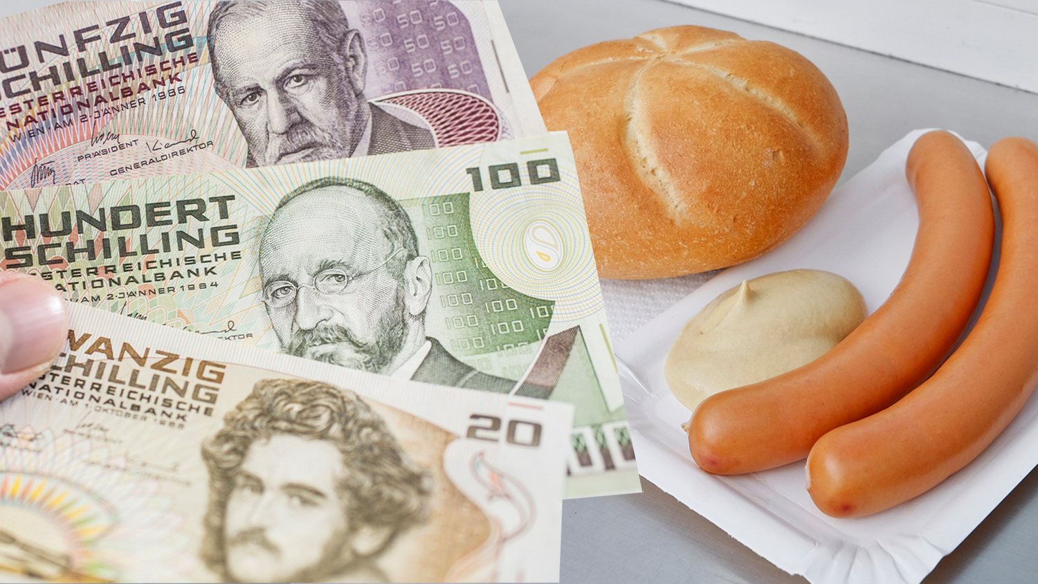 Ein Wiener Würstelstand lockt mit nostalgischer Aktion.