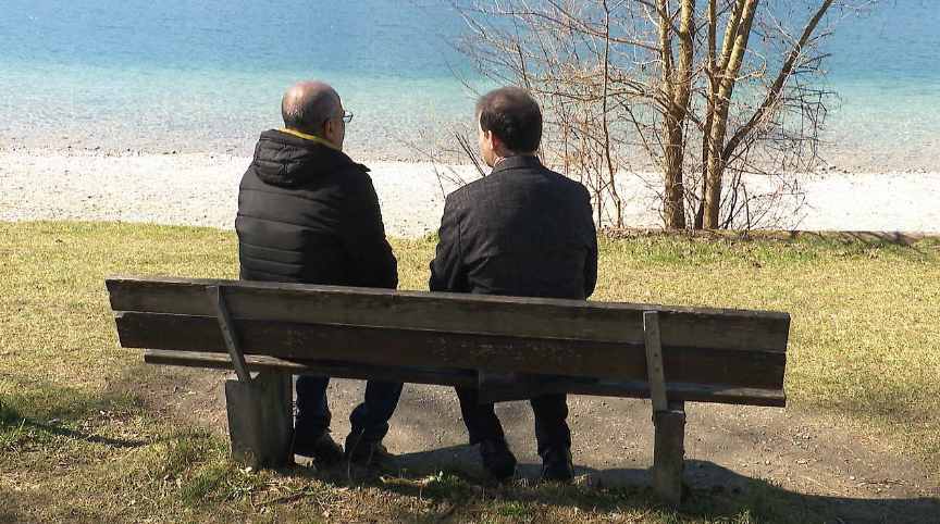 Josef Jorani und Kaplan Johann Fenninger.